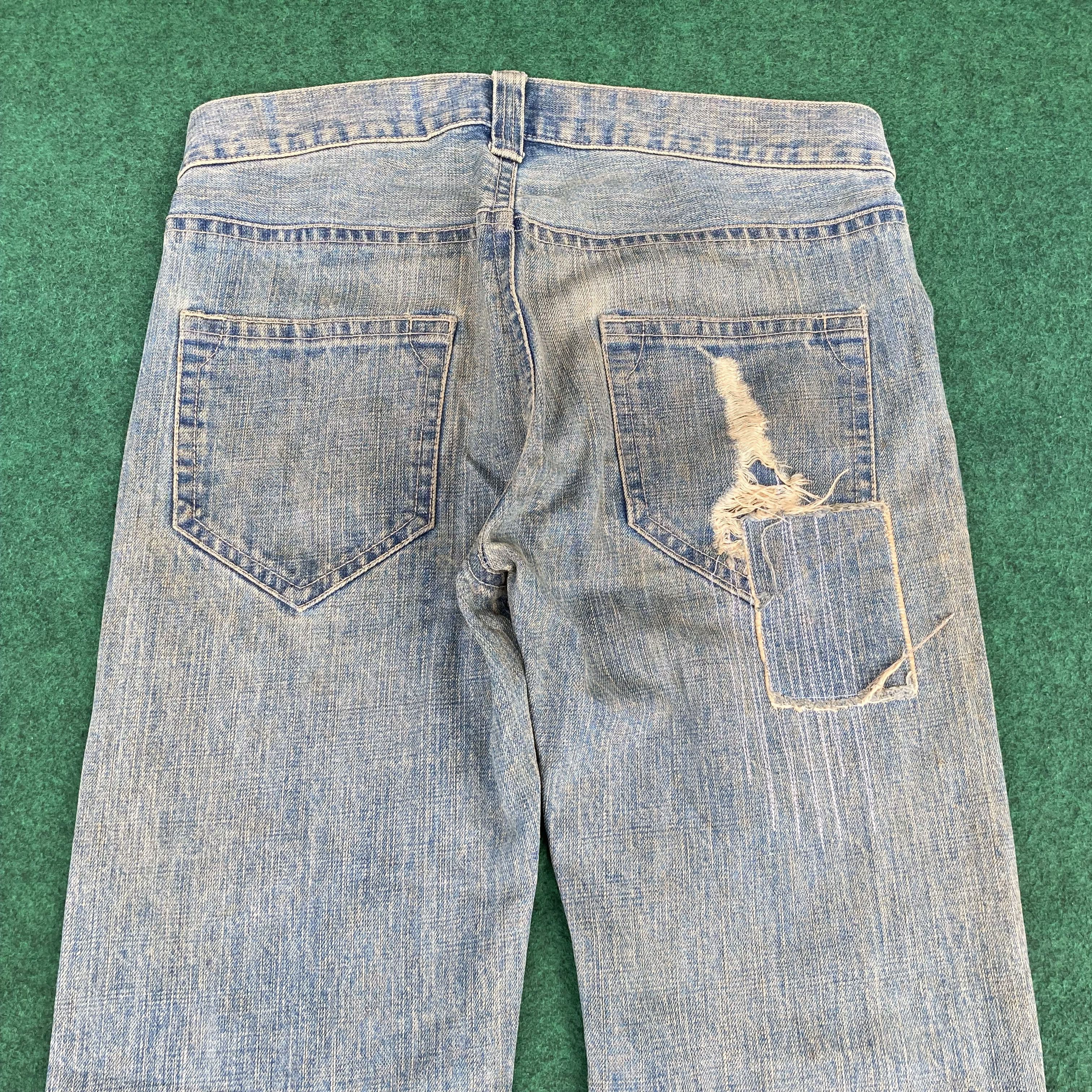 Japanese Brand × Seditionaries Vtg No Concept But Good Sense Patchwork Studded Jeans Size US 34 / EU 50 - 9 Thumbnail