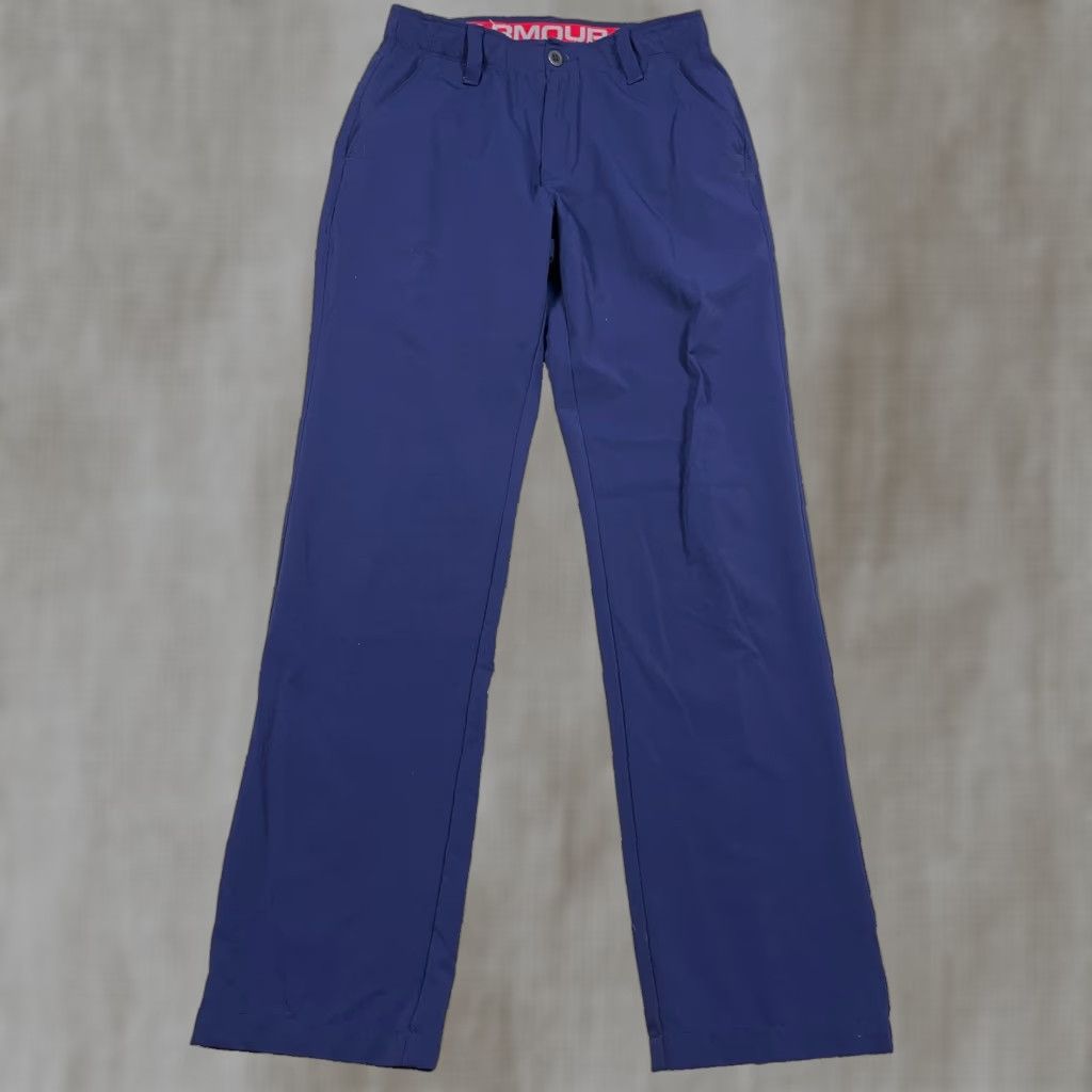 Under Armour Under Armour Golf Pants Men 30x32 Navy Blue Straight Leg Chino Performance Adult Size US 30 / EU 46 - 1 Thumbnail