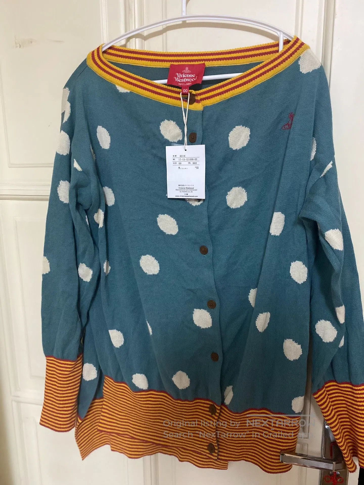 Vivienne Westwood Vivienne Westwood Puppy Blue Polka Dot Knit Coat. Size M / US 6-8 / IT 42-44 - 2 Thumbnail