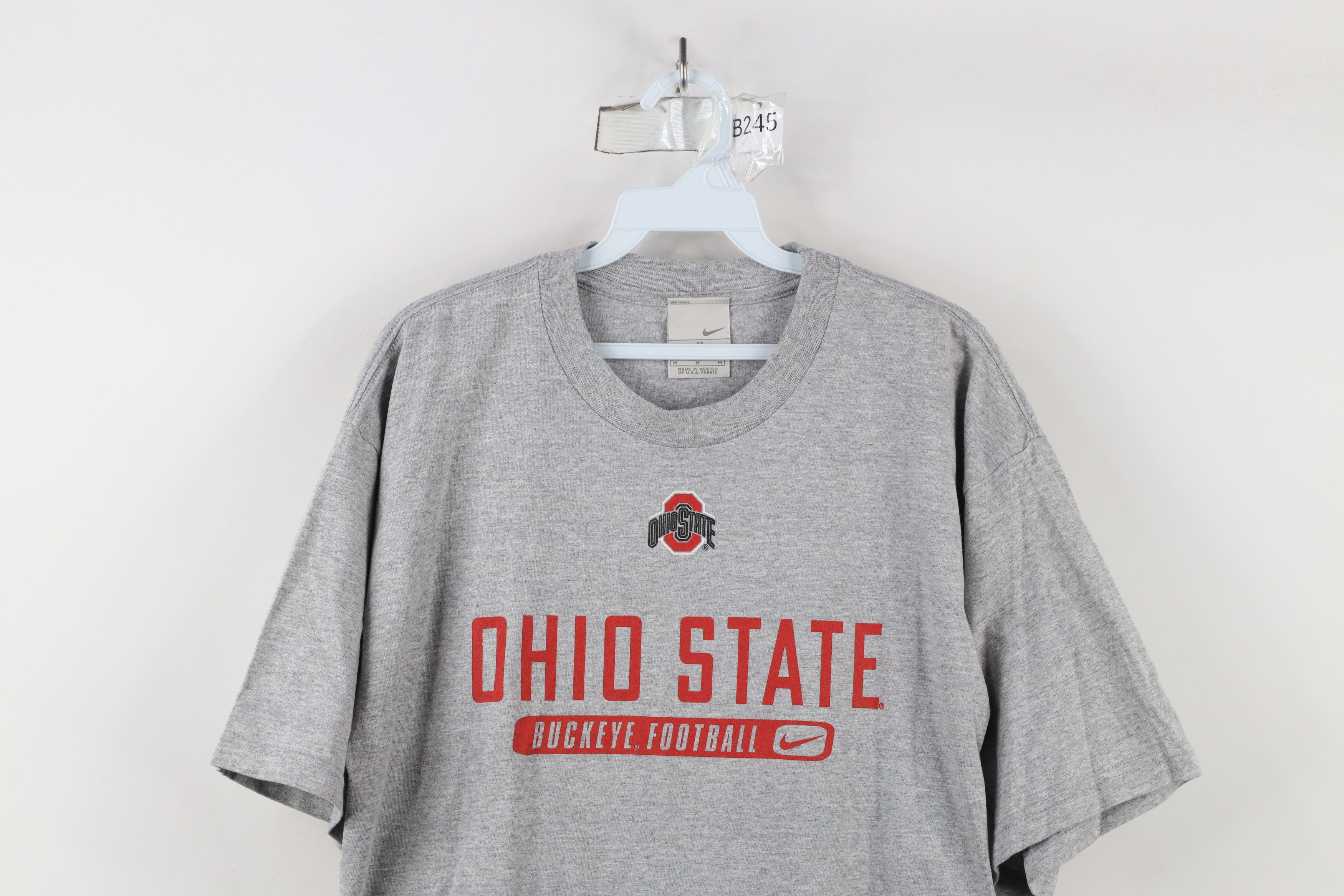 Nike × Vintage Vintage Nike Swoosh Ohio State University Football T-Shirt Size US M / EU 48-50 / 2 - 2 Thumbnail