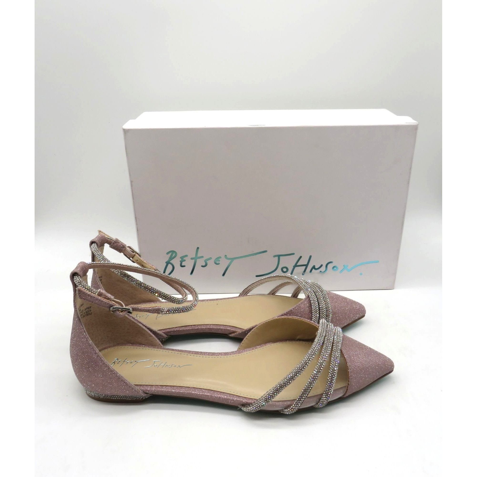 Betsey Johnson Betsey Johnson SB-Elsah Blush Pointed Toe Flats Rhinestone S Size US 8 / IT 38 - 1 Thumbnail