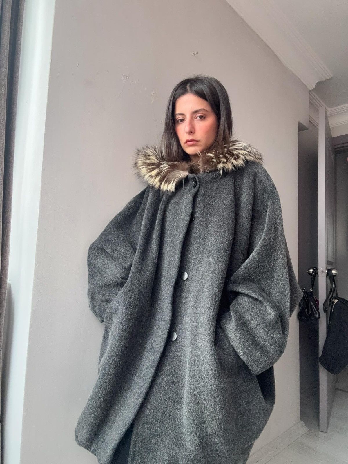 Vintage Vintage italian wool cape coat Size XL / US 12-14 / IT 48-50 - 1 Thumbnail