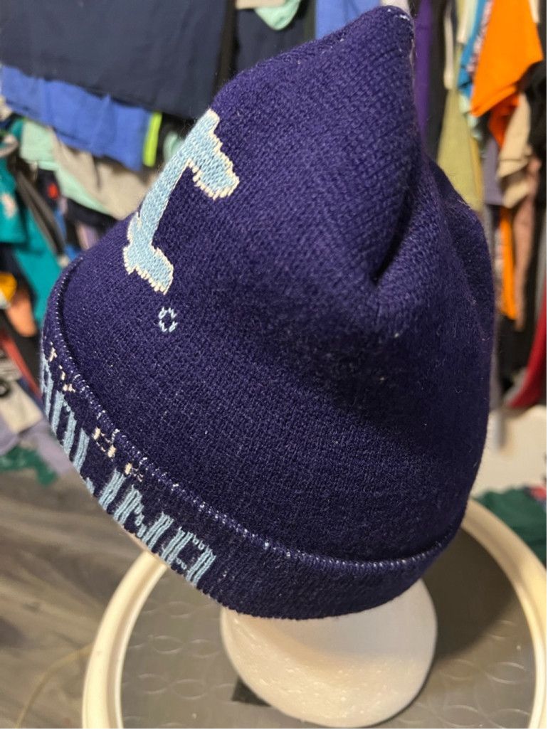 Vintage Vintage Unisex UNC Beanie Hat One Size Blue Size ONE SIZE - 2 Thumbnail