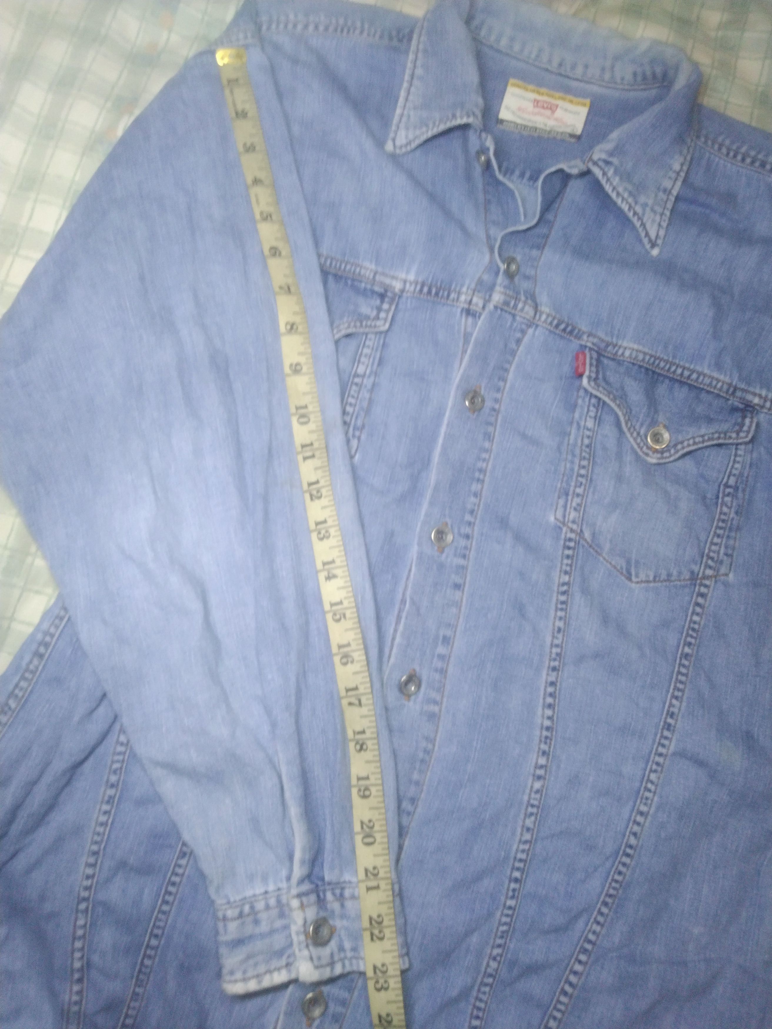 Levi's × Vintage Vintage 90's Levi's long sleeve denim button fly shirt Size US L / EU 52-54 / 3 - 12 Thumbnail