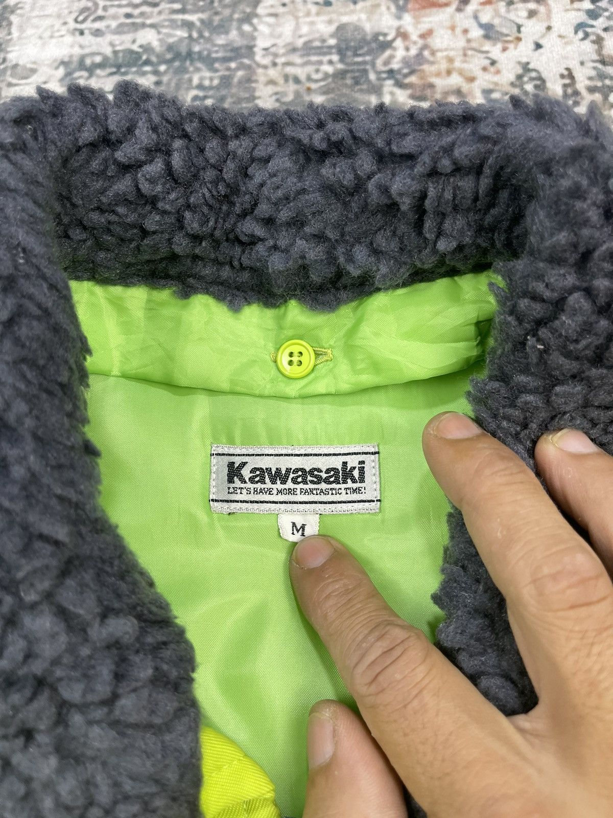 Sports Specialties Vintage Kawasaki Lime Green Motorcycle Nylon Jackets Size US M / EU 48-50 / 2 - 15 Thumbnail