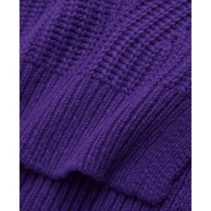 The Kooples The Kooples Wool Purple Ribbed Knit Cozy Warm Crew Neck Swea Size S / US 4 / IT 40 - 3 Thumbnail