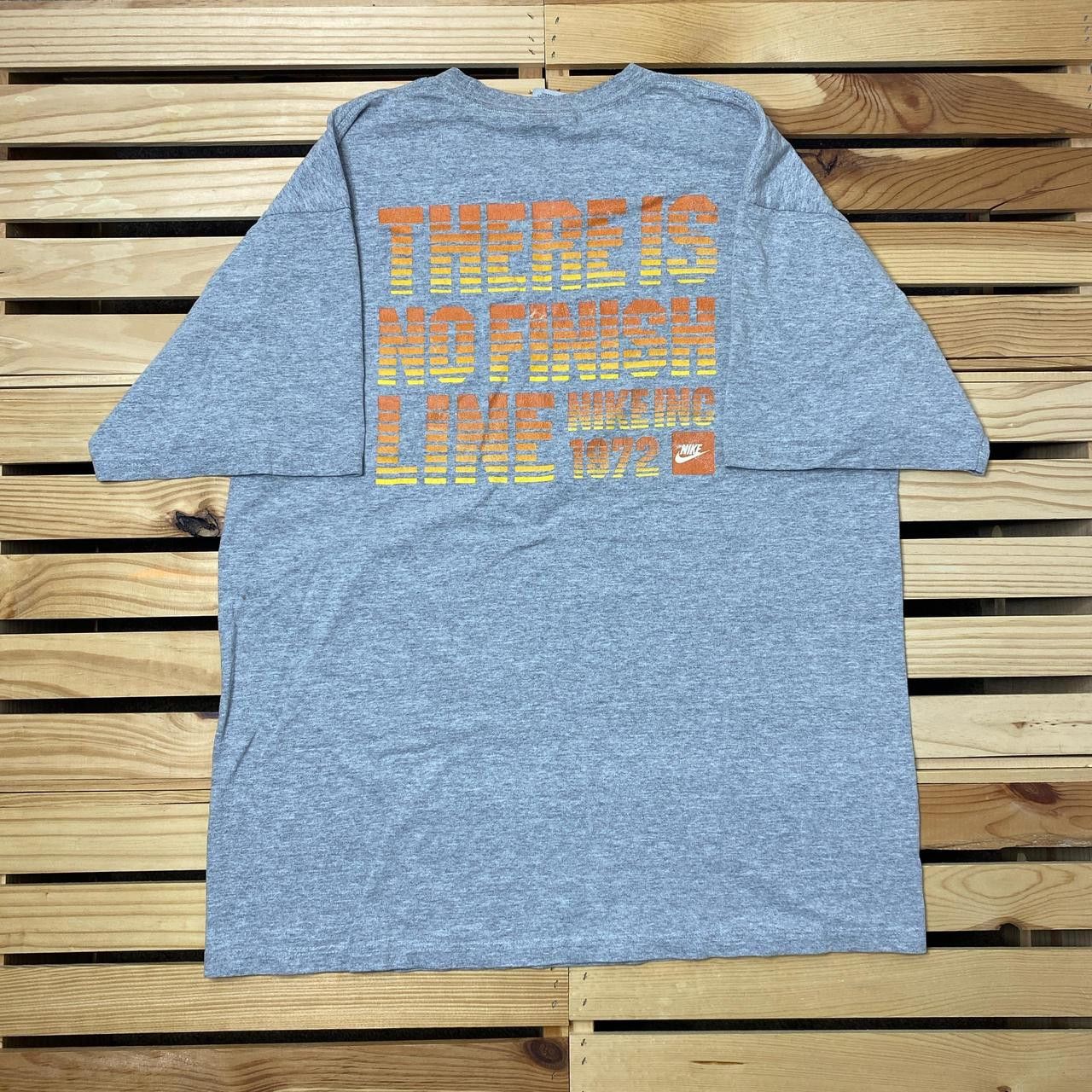 Nike Vintage Nike "There Is No Finish Line" Gray Tee Size Large Size US L / EU 52-54 / 3 - 1 Thumbnail
