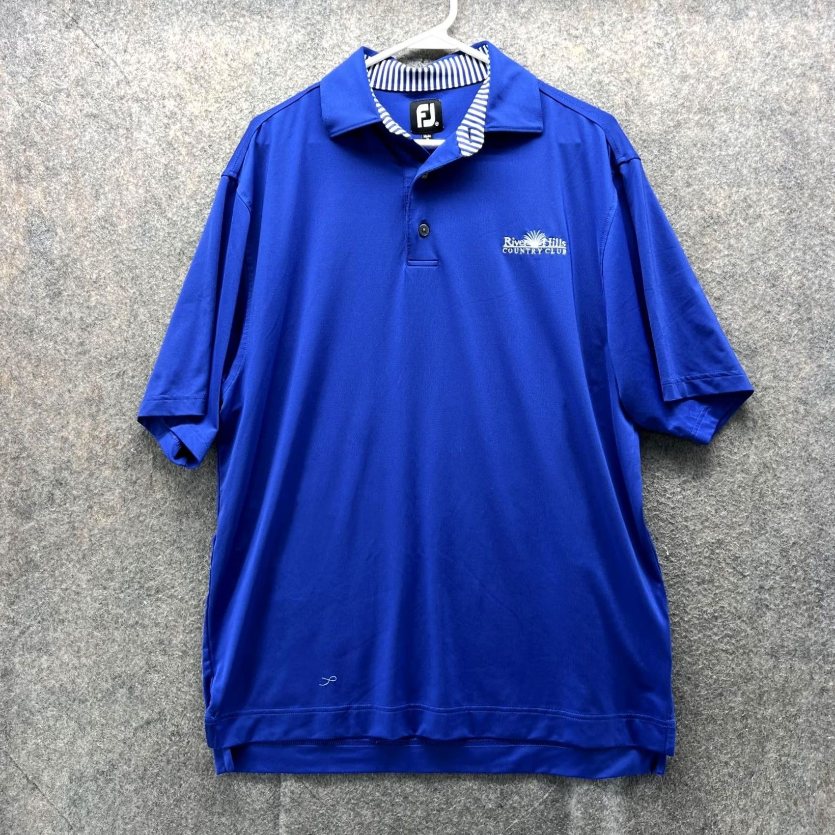 Footjoy VINTAGE FootJoy Polo Shirt Men Medium Royal Blue River Hills Country Club Preppy Golf Size US M / EU 48-50 / 2 - 2 Thumbnail