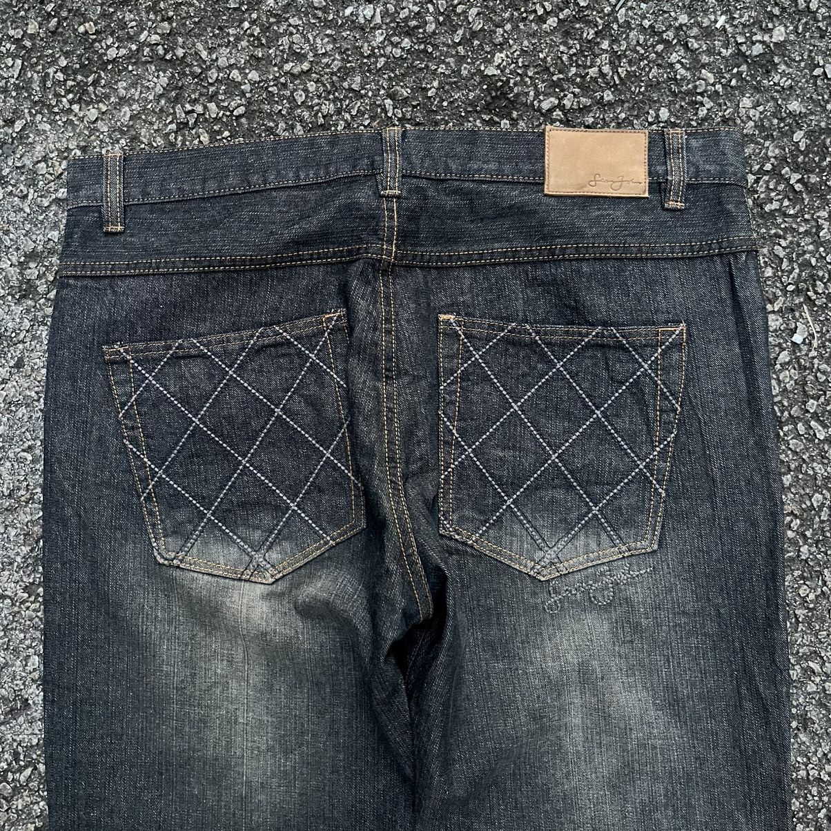 Sean John Y2K Vintage Sean John Embroidery Jeans Faded Black Denim Size US 40 / EU 56 - 12 Thumbnail