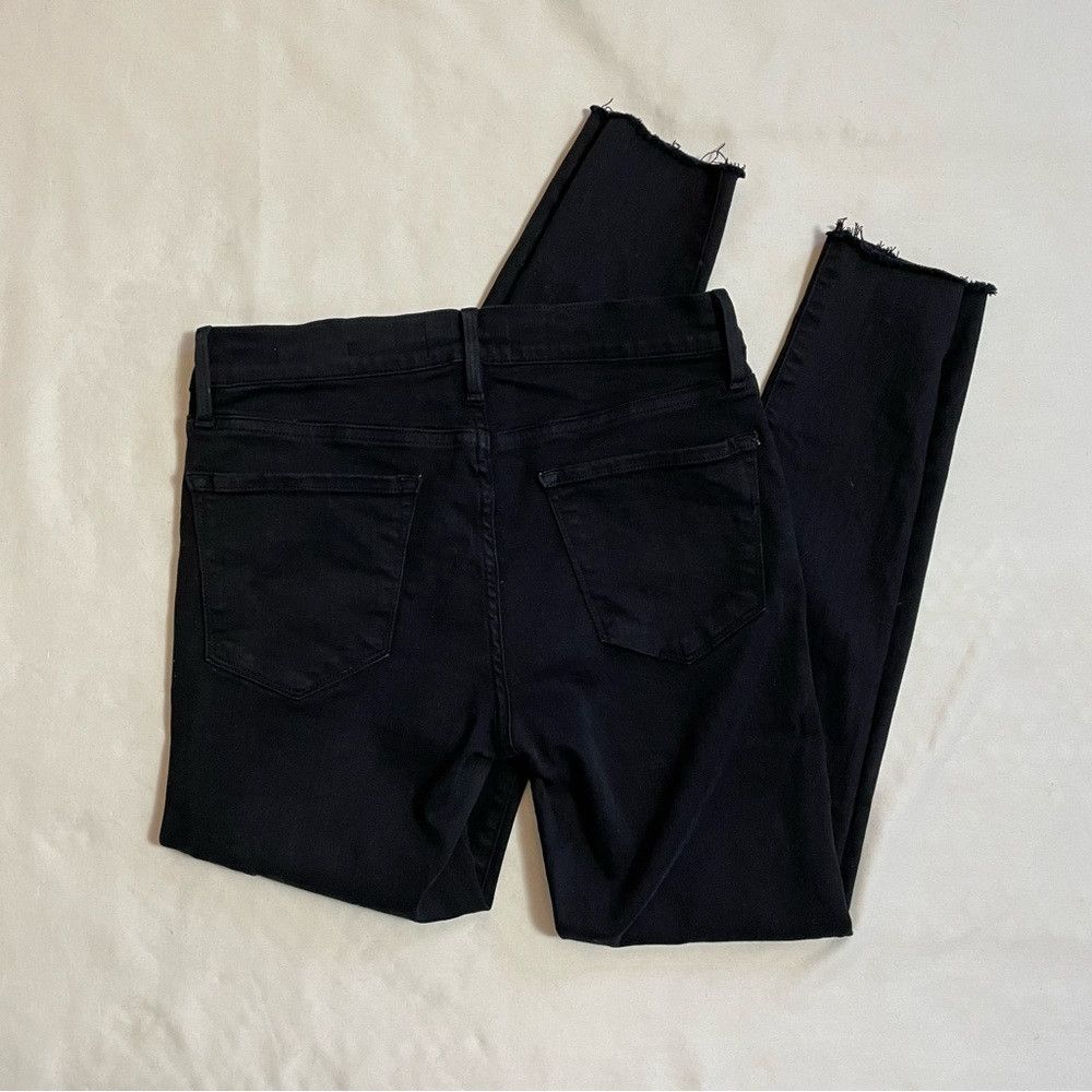 Frame FRAME Le Skinny de Jeanne Mid-Rise Black Jeans Size 27 Size 27" / US 4 / IT 40 - 8 Thumbnail