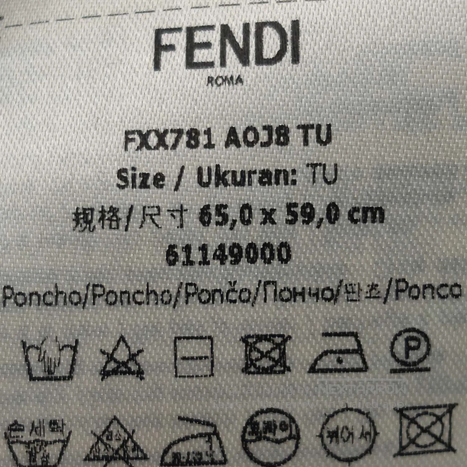 Fendi Fendi FF Monogram Cotton Hooded Poncho S. Size ONE SIZE - 4 Thumbnail