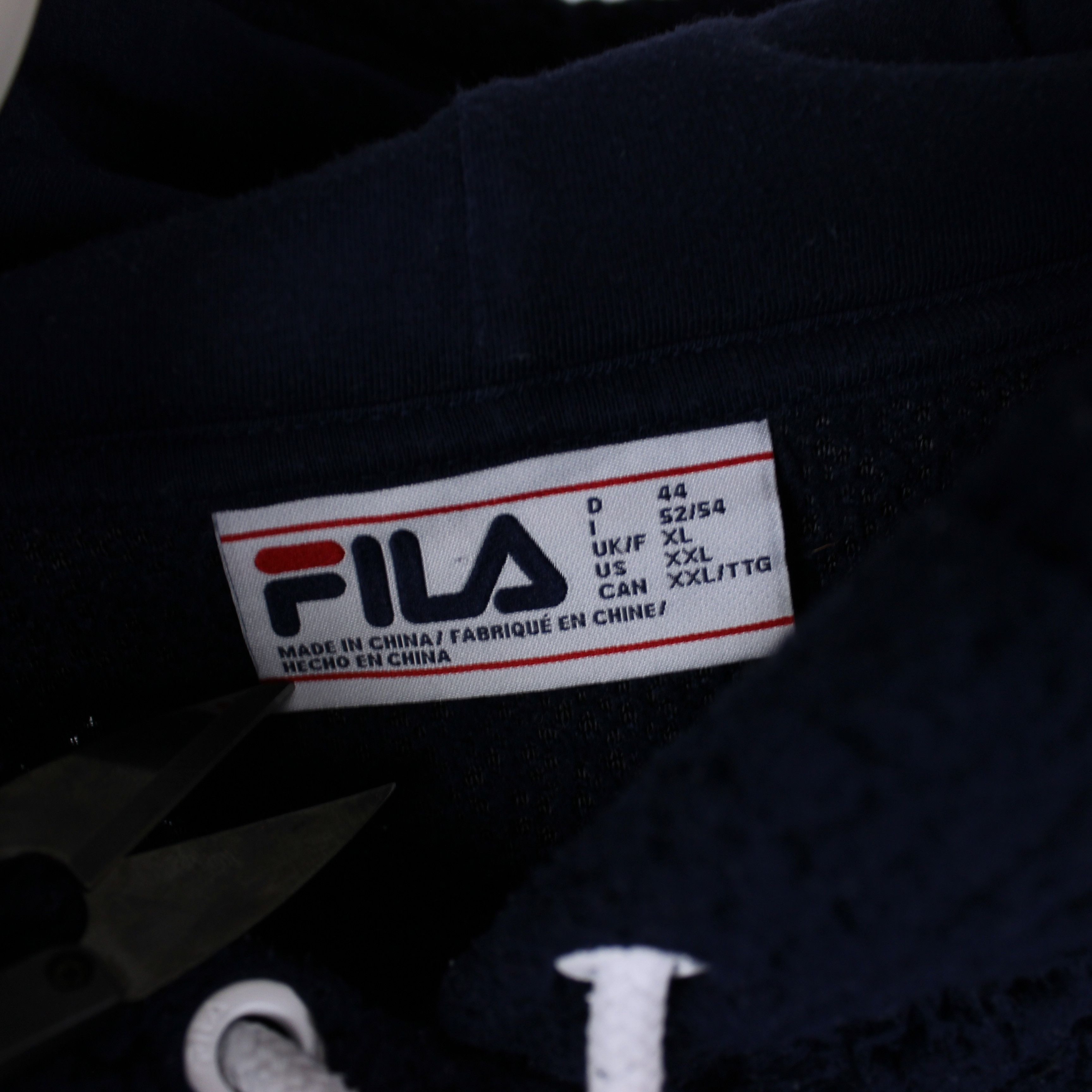Fila Fila fleece hoodie big logo centr jacket M L navy blue Size US XL / EU 56 / 4 - 9 Thumbnail