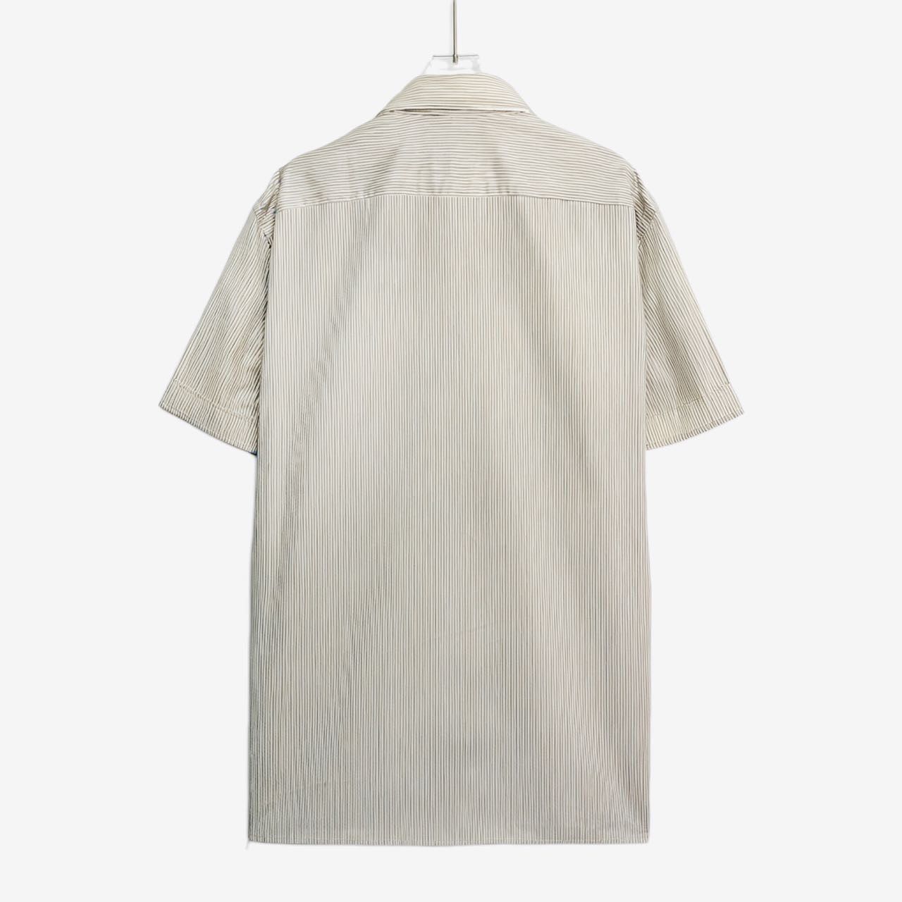 Z Zegna Zegna Striped Button Short Sleeve Shirt K26WX Size US L / EU 52-54 / 3 - 2 Thumbnail