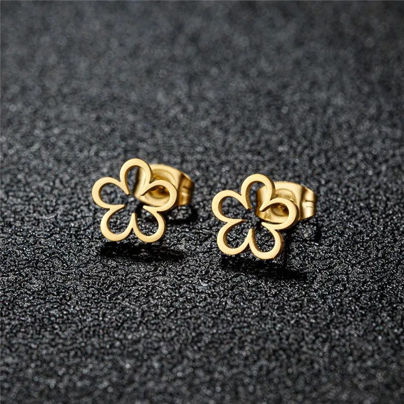 Jewelry Bohemia Cute Flower Stud Earrings Charm Earring Gift Size ONE SIZE - 1 Preview