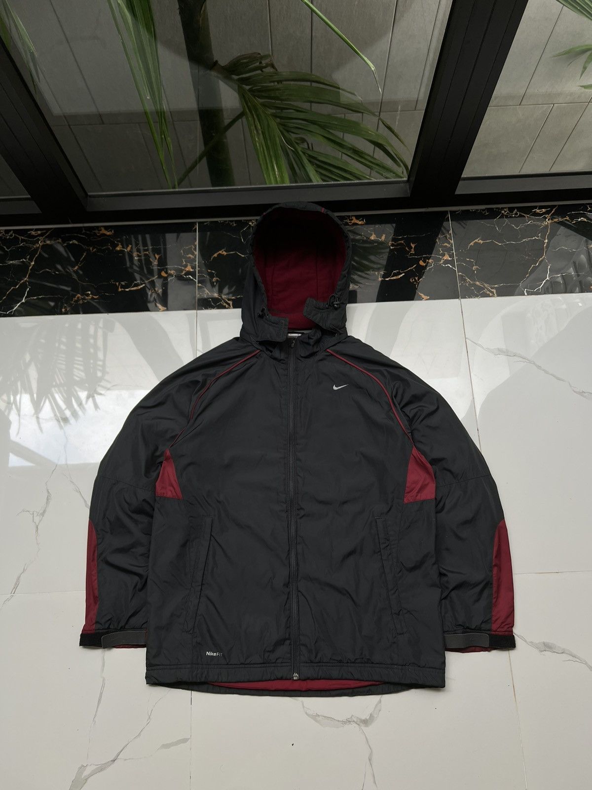 Nike × Vintage 90’s NIKE FIT SWOOSH LOGO RARE PUFFER JACKET WARM Y2K Size US L / EU 52-54 / 3 - 1 Thumbnail