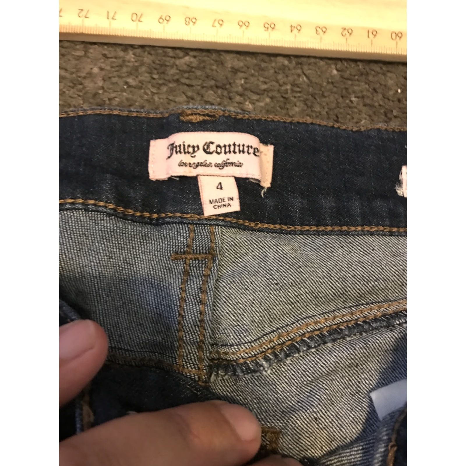 Juicy Couture Juicy Couture Distressed Glitter Skinny Blue Jeans Women’s 4 Size 27" / US 4 / IT 40 - 5 Thumbnail