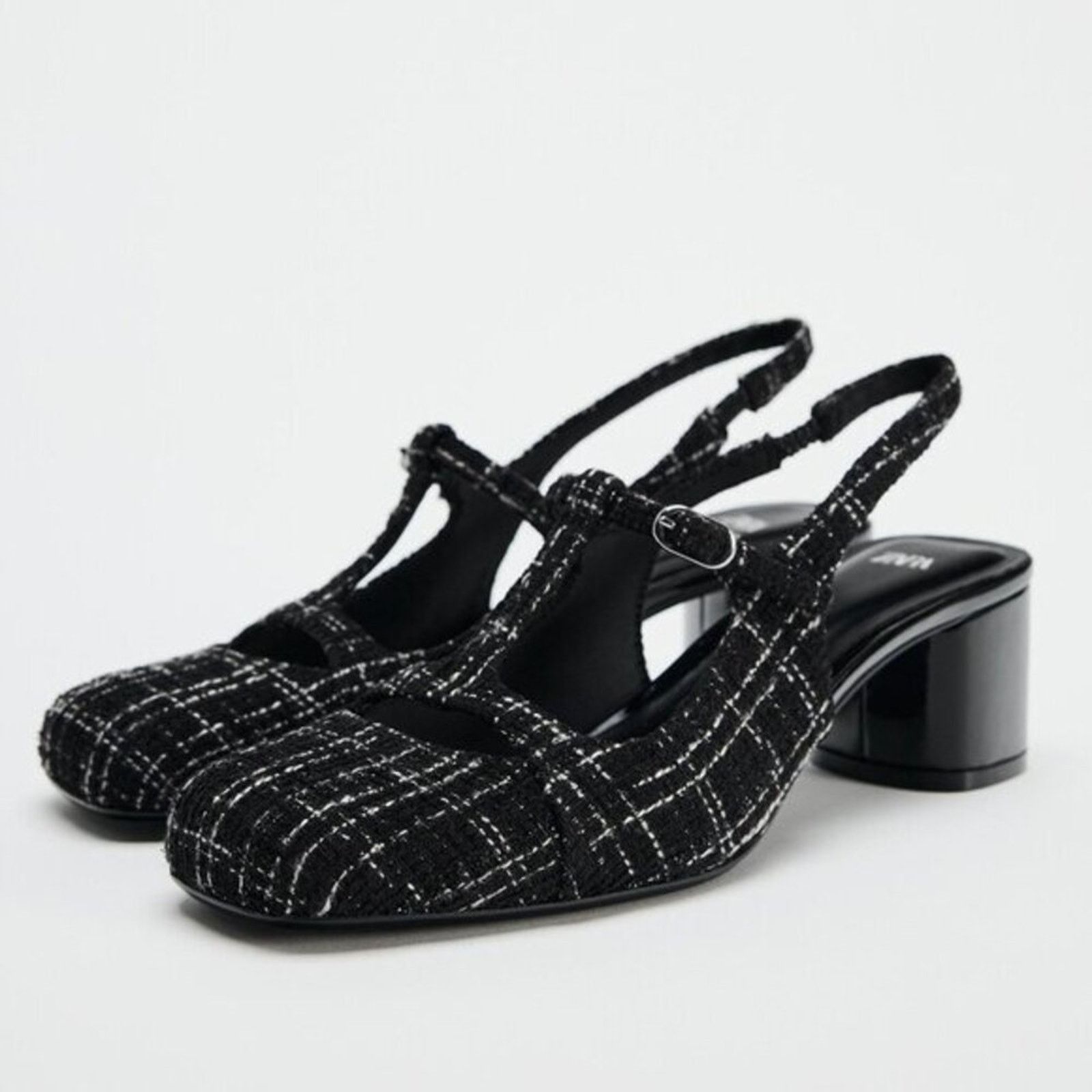 Zara RARE!!! ZARA Textured Slingbacks NWT Size US 8 / IT 38 - 7 Thumbnail