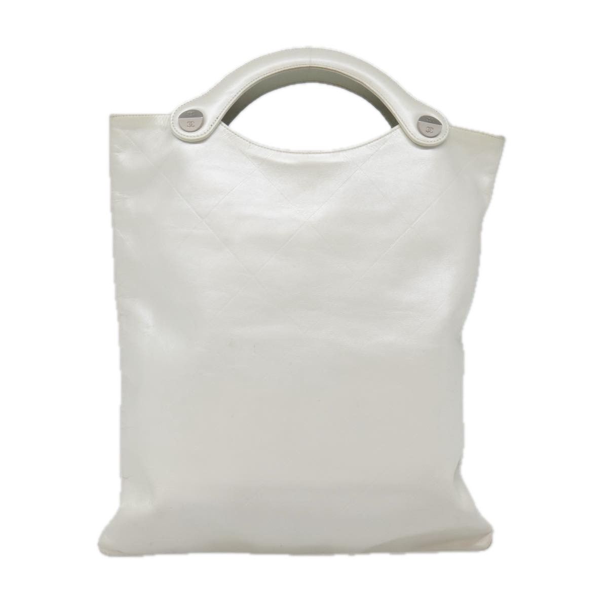 Chanel Matelassé White Leather Handbag (Pre-Owned) Size ONE SIZE - 1 Thumbnail