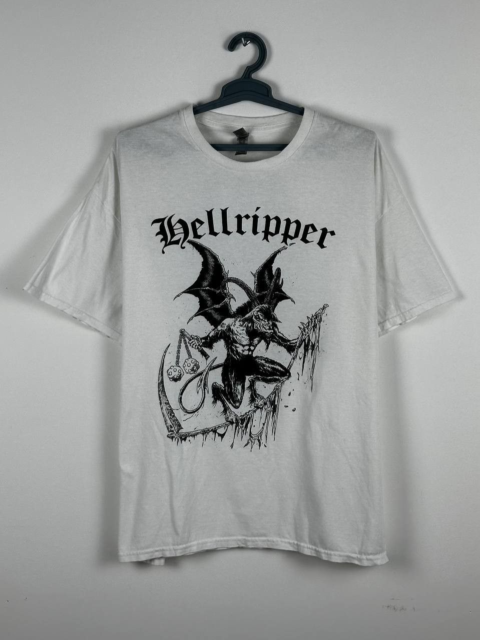 Band Tees Hellripper White Hardcore Metal Band T Shirt Size US XXL / EU 58 / 5 - 1 Thumbnail