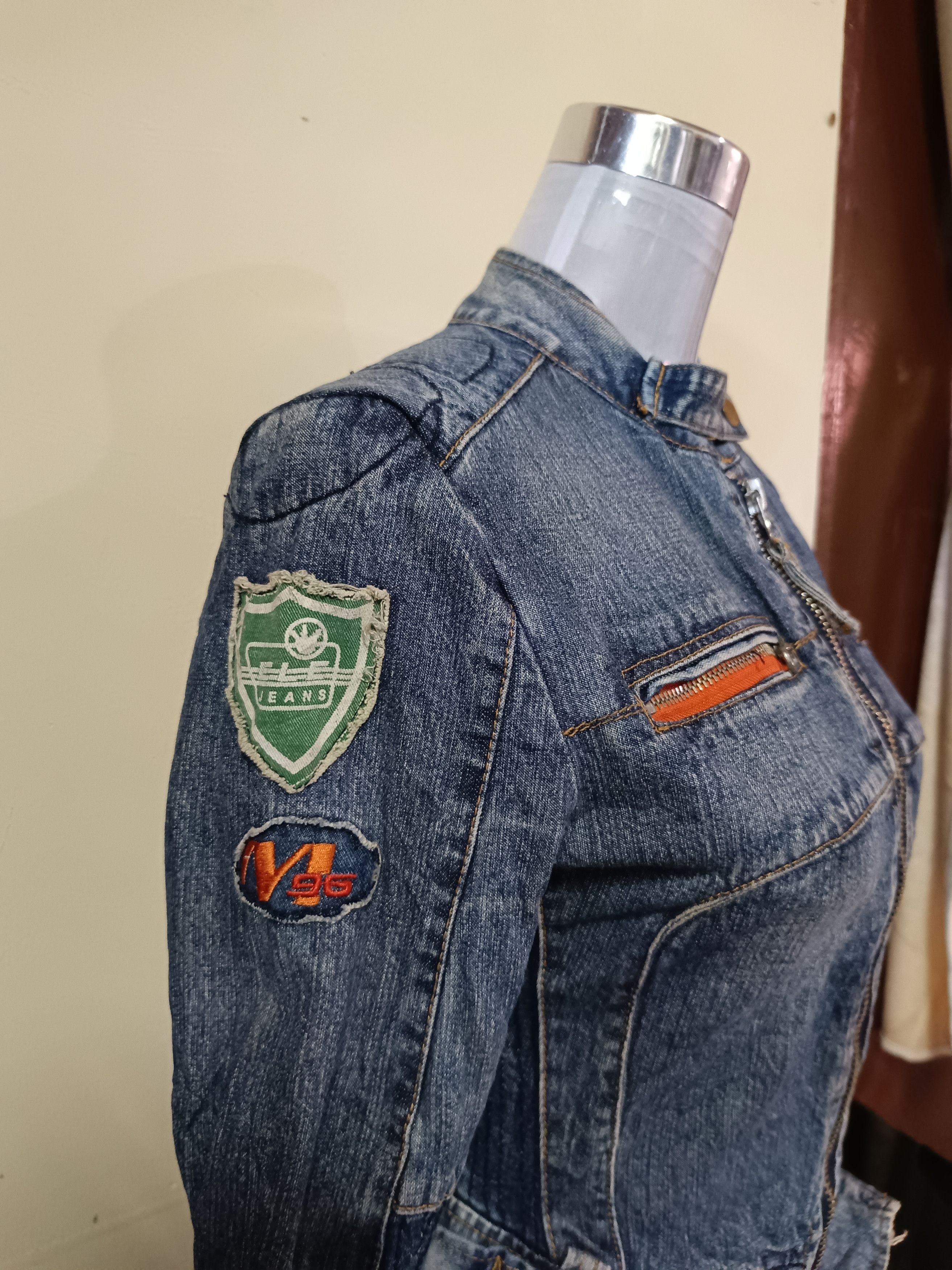 Japanese Brand Vintage denim motorcycle jacket women's Size S / US 4 / IT 40 - 3 Thumbnail