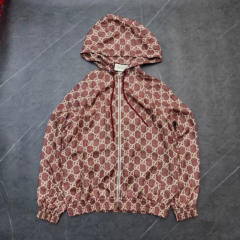 Gucci Gucci Silk old flower full print logo hooded jacket 2502-Ne Size US M / EU 48-50 / 2 - 1 Thumbnail