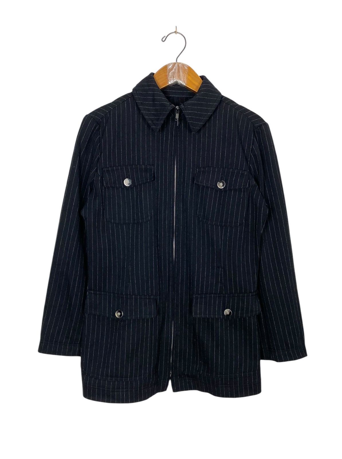 Junko Shimada Rare‼️ Junko Shimada Part 2 Stripe Zipper Jacket Size US S / EU 44-46 / 1 - 1 Thumbnail