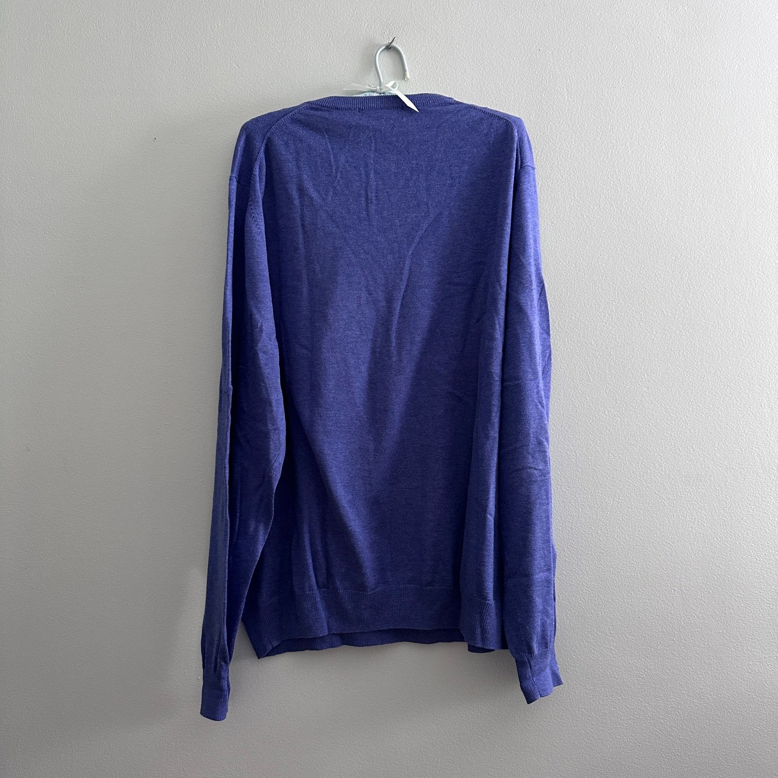 Brooks Brothers Brooks Brothers purple supima cotton vneck sweater Size US XL / EU 56 / 4 - 3 Thumbnail