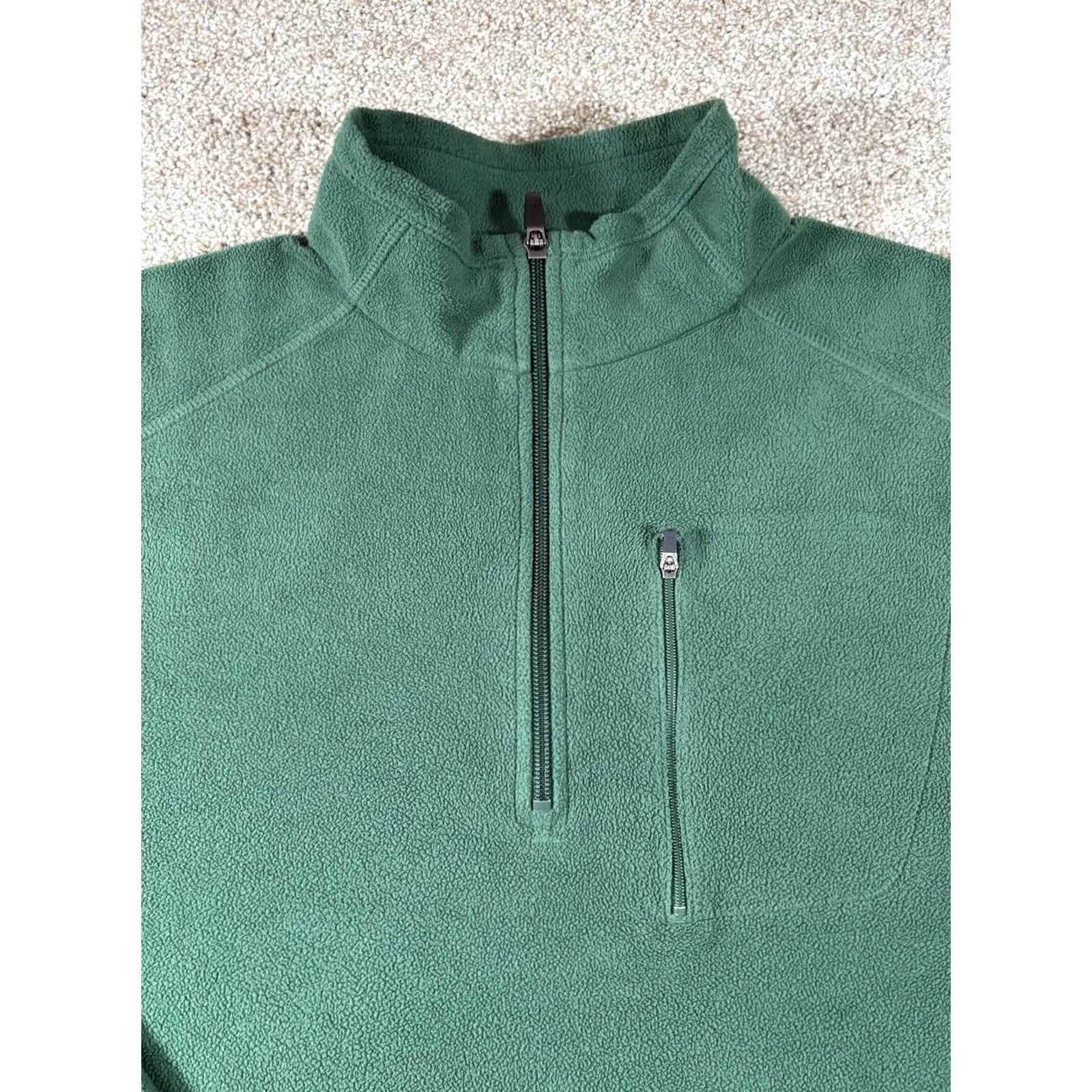Vintage LL Bean Polar Fleece Pullover Quarter Zip Sweatshirt Green Men’s XL Reg Shirt Pullover Outdoor Zippered Long Sleeve Regular Fit Men Womens? Size US XL / EU 56 / 4 - 2 Thumbnail