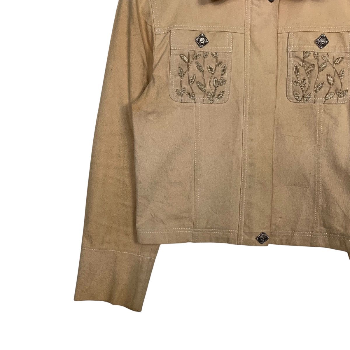 Vintage LEAF Classic Retro Crop Jacket #2675-C120 Size M / US 6-8 / IT 42-44 - 3 Thumbnail