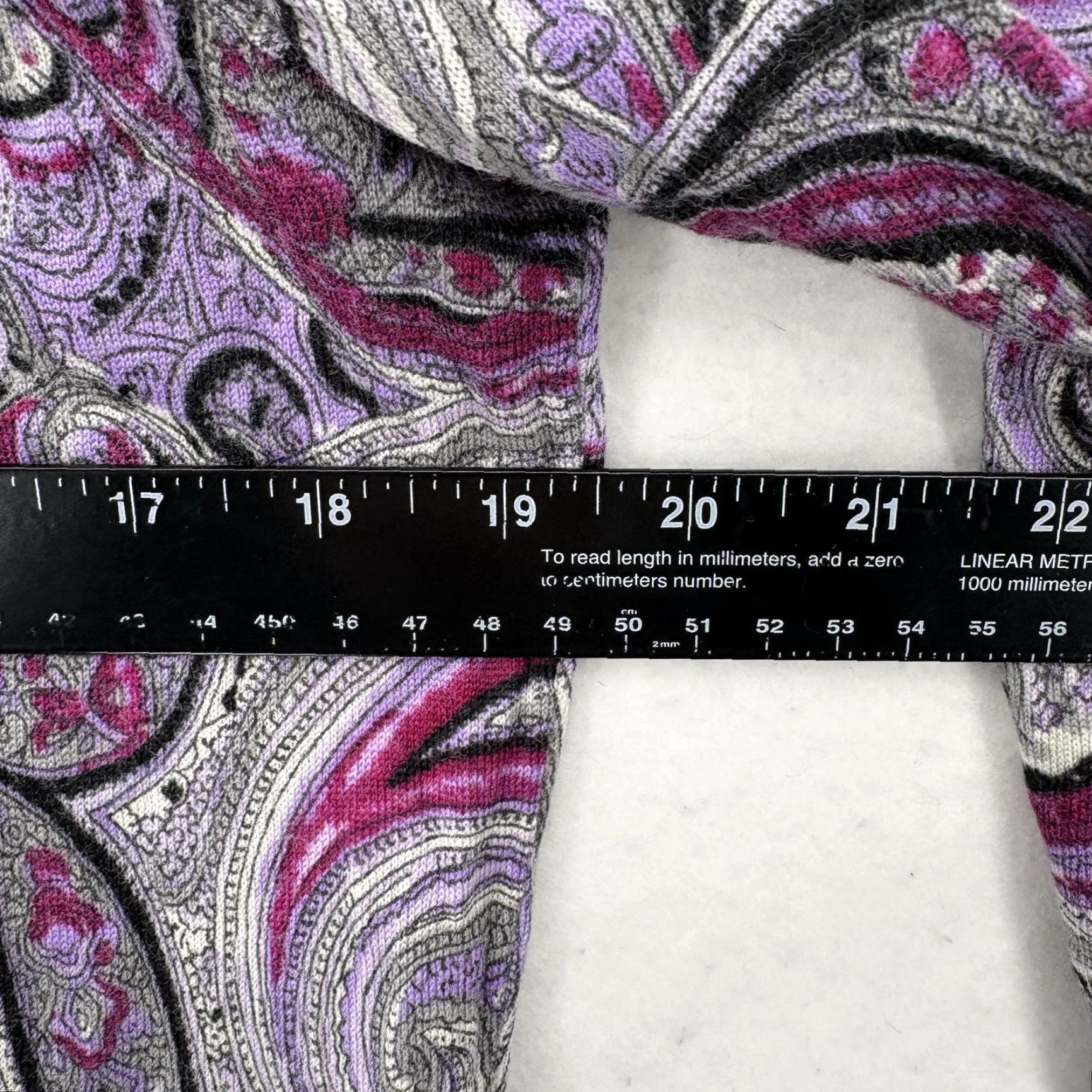 Talbots Talbots Sweater Womens PL Purple 100% Merino Wool Paisley Print Scoop Neck Knit Size L / US 10 / IT 46 - 7 Thumbnail