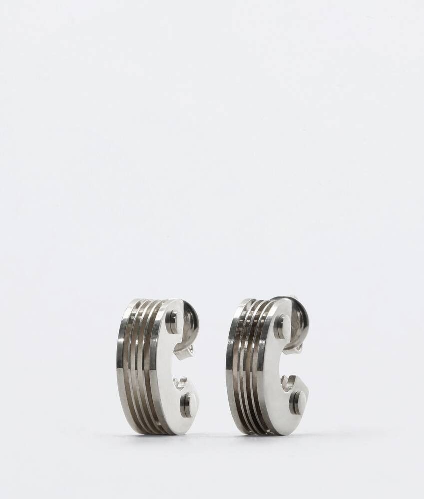Bottega Veneta o1w1db10525 Size: OS / Bolt Earring in Silver Size ONE SIZE - 3 Thumbnail