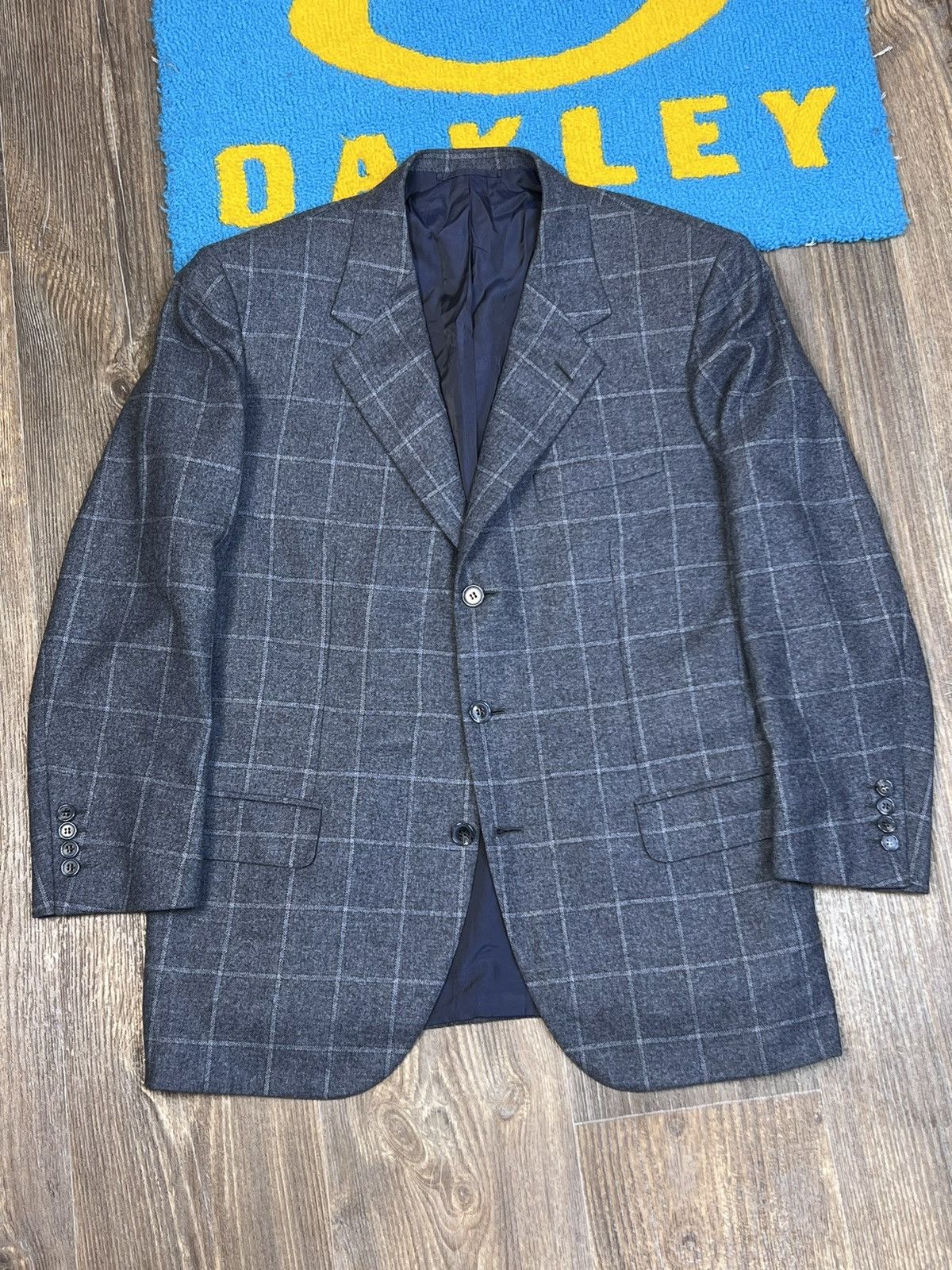 Brioni Brioni Parigi Checked Three Buttons Wool Grey Blazer Jacket Size 52S - 1 Thumbnail
