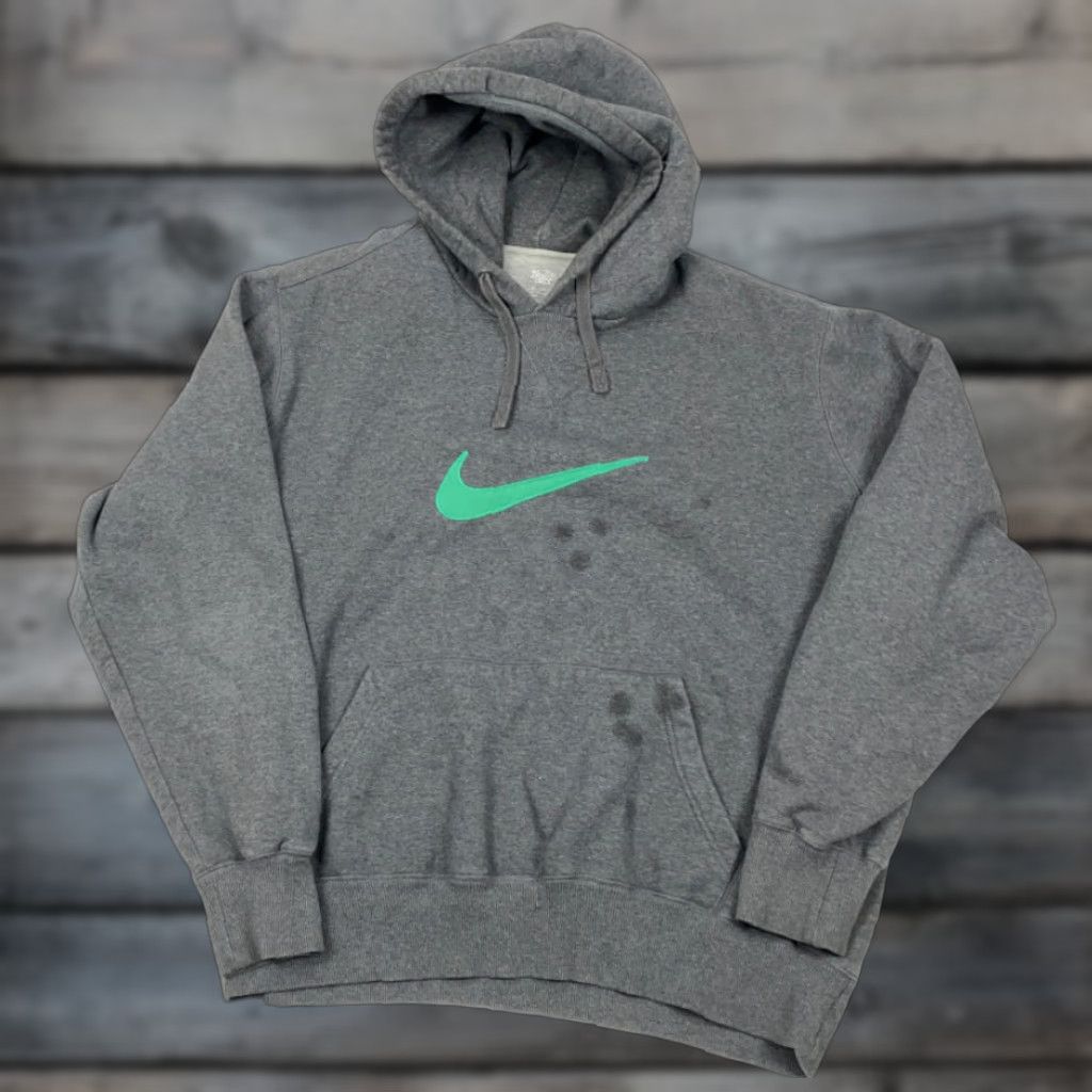 Nike Nike Distressed Pullover Hoodie Sweatshirt Adult 2XL Gray Embroidered Swoosh 90s Retro Men's Size US XXL / EU 58 / 5 - 1 Thumbnail