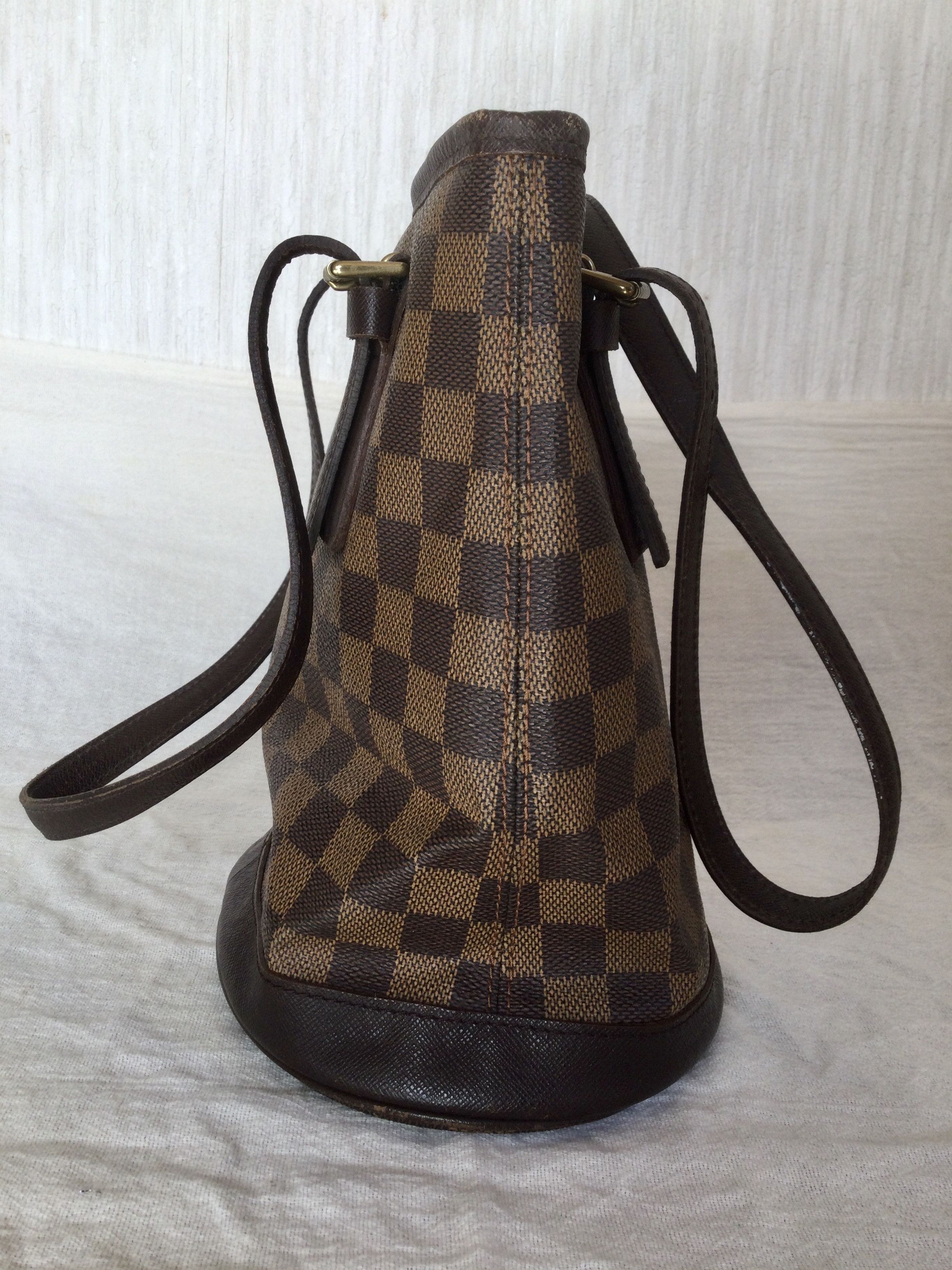Louis Vuitton Pre-Owned Louis Vuitton Brown Checkered Bucket Bag Size ONE SIZE - 3 Thumbnail