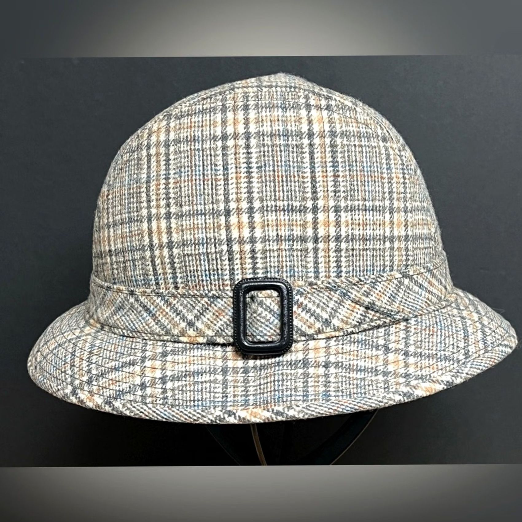 Pendleton Pendleton Fedora Hat - Vintage 60s/70s Wool Houndstooth Plaid 7 1/8 USA Size ONE SIZE - 2 Thumbnail