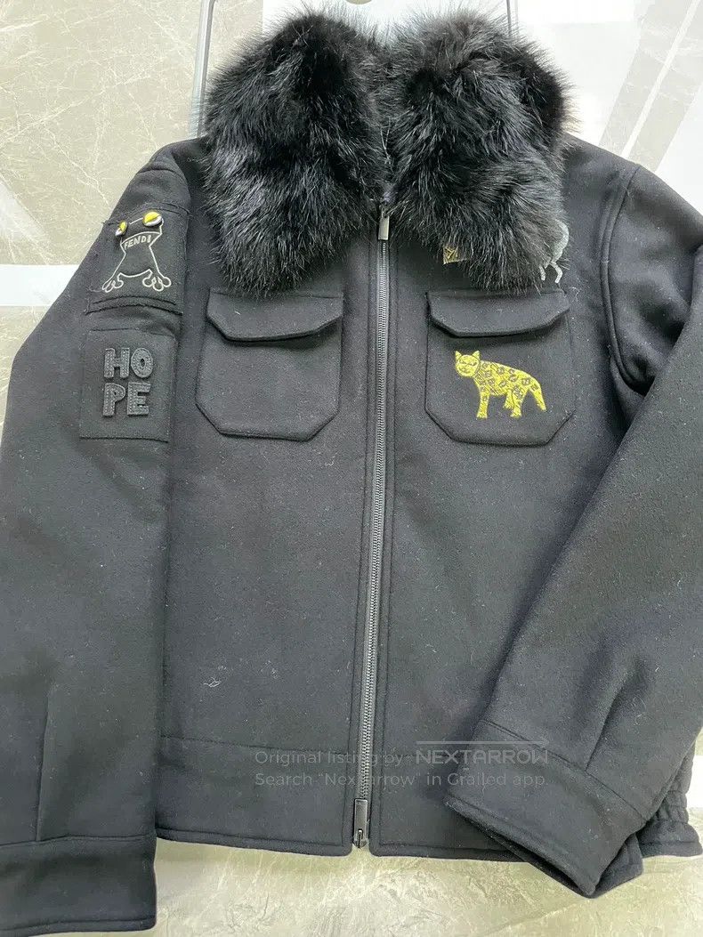 Fendi Fendi Leather and Fur Integrated Jacket with Little Monste Size US M / EU 48-50 / 2 - 1 Thumbnail