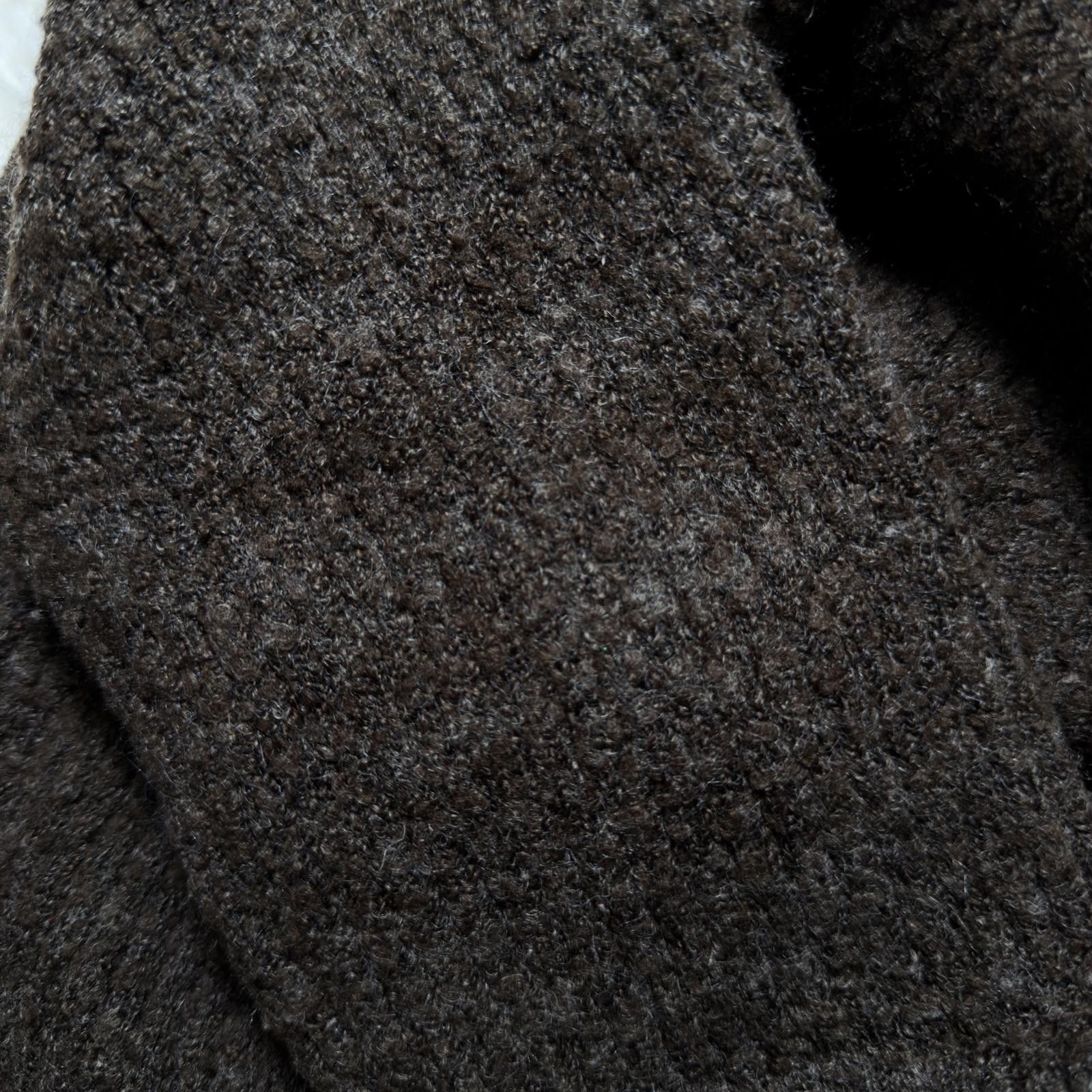 Other Vintage Rafaella Brown Bouclé Knit Sweater Mock Neck 90s Size S / US 4 / IT 40 - 6 Thumbnail