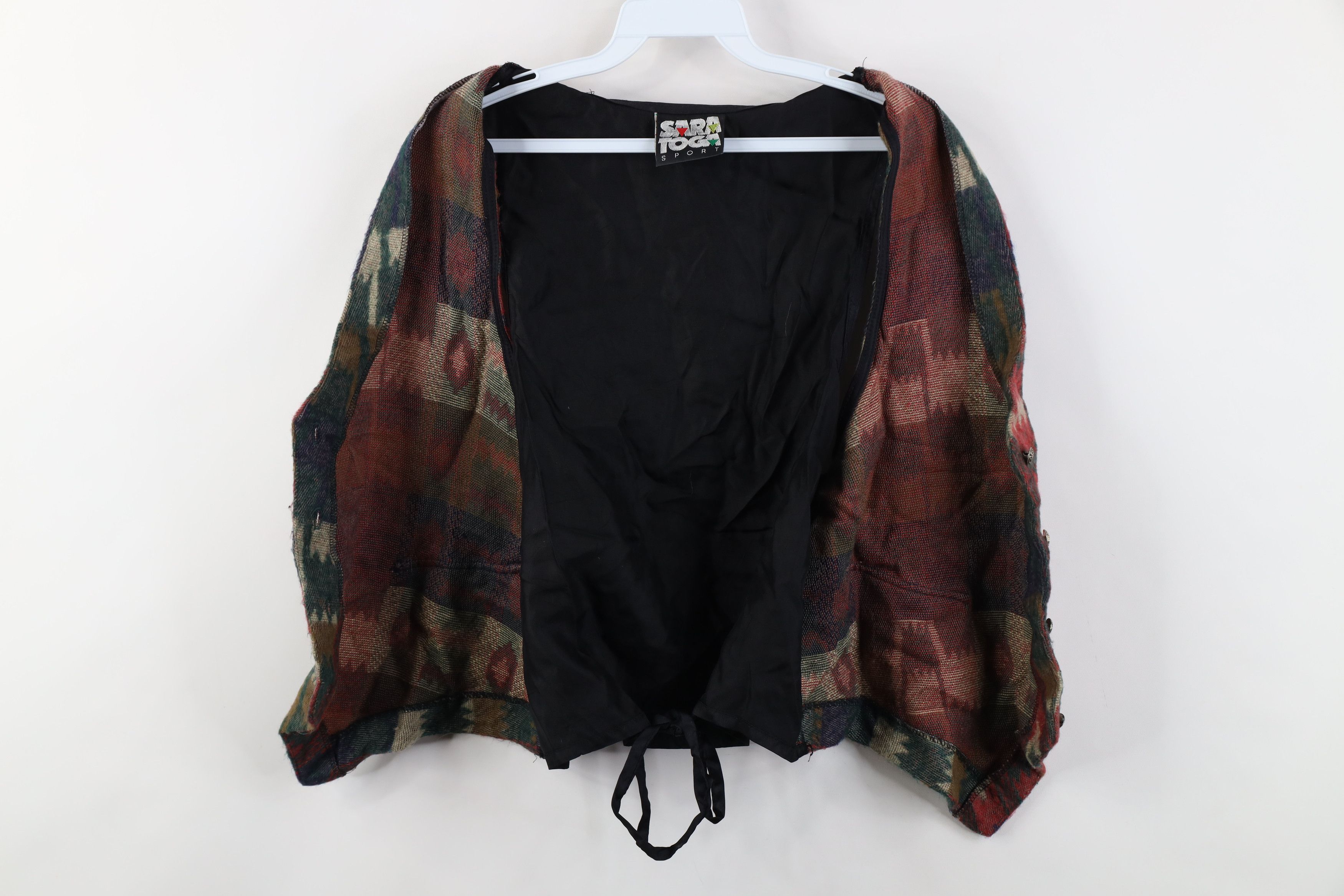 Vintage Vintage 90s Streetwear Southwestern Tie Back Vest Jacket USA Size M / US 6-8 / IT 42-44 - 9 Thumbnail