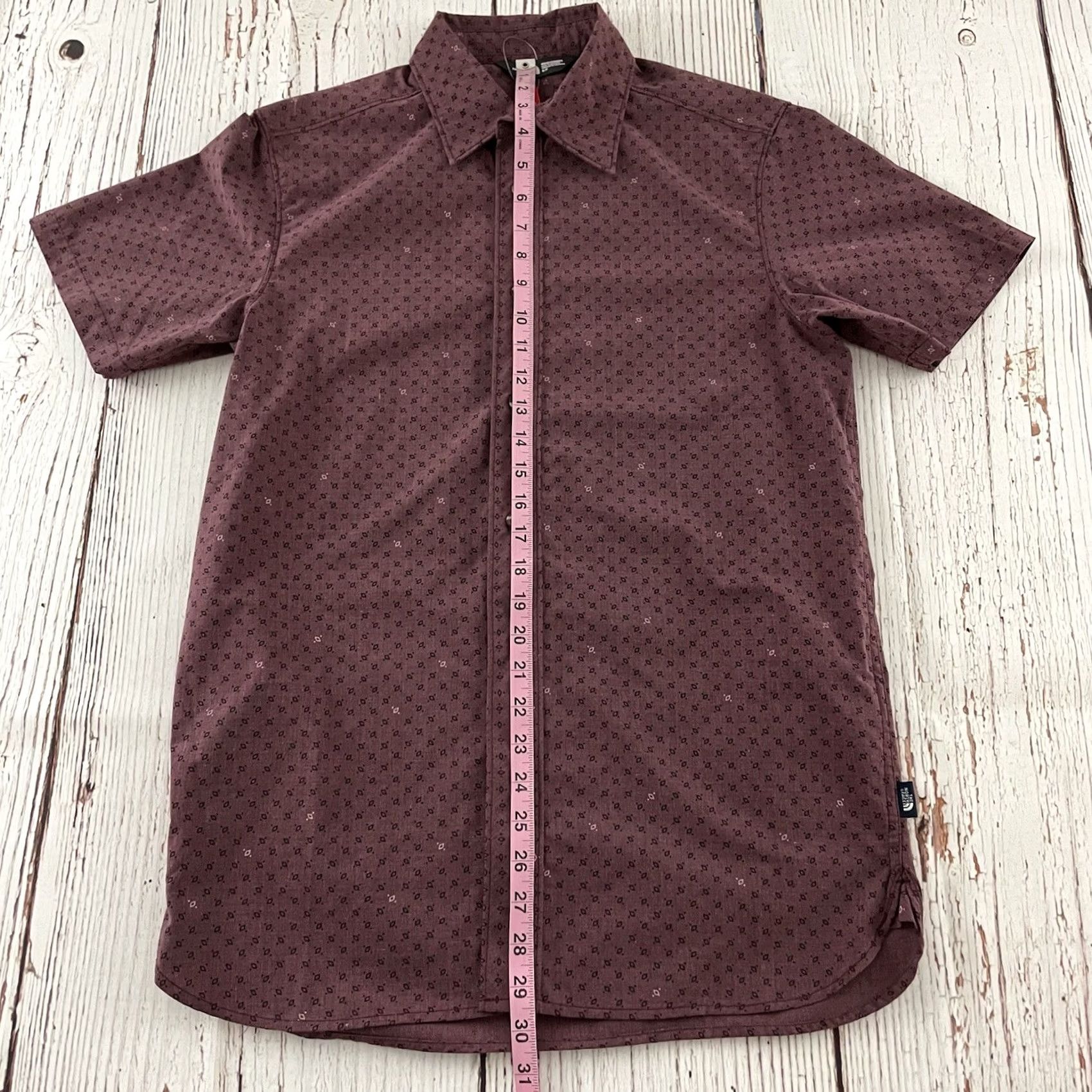The North Face The North Face Shirt Men S Short Sleeve Button-Up All Over Print Maroon Red Size US S / EU 44-46 / 1 - 5 Thumbnail