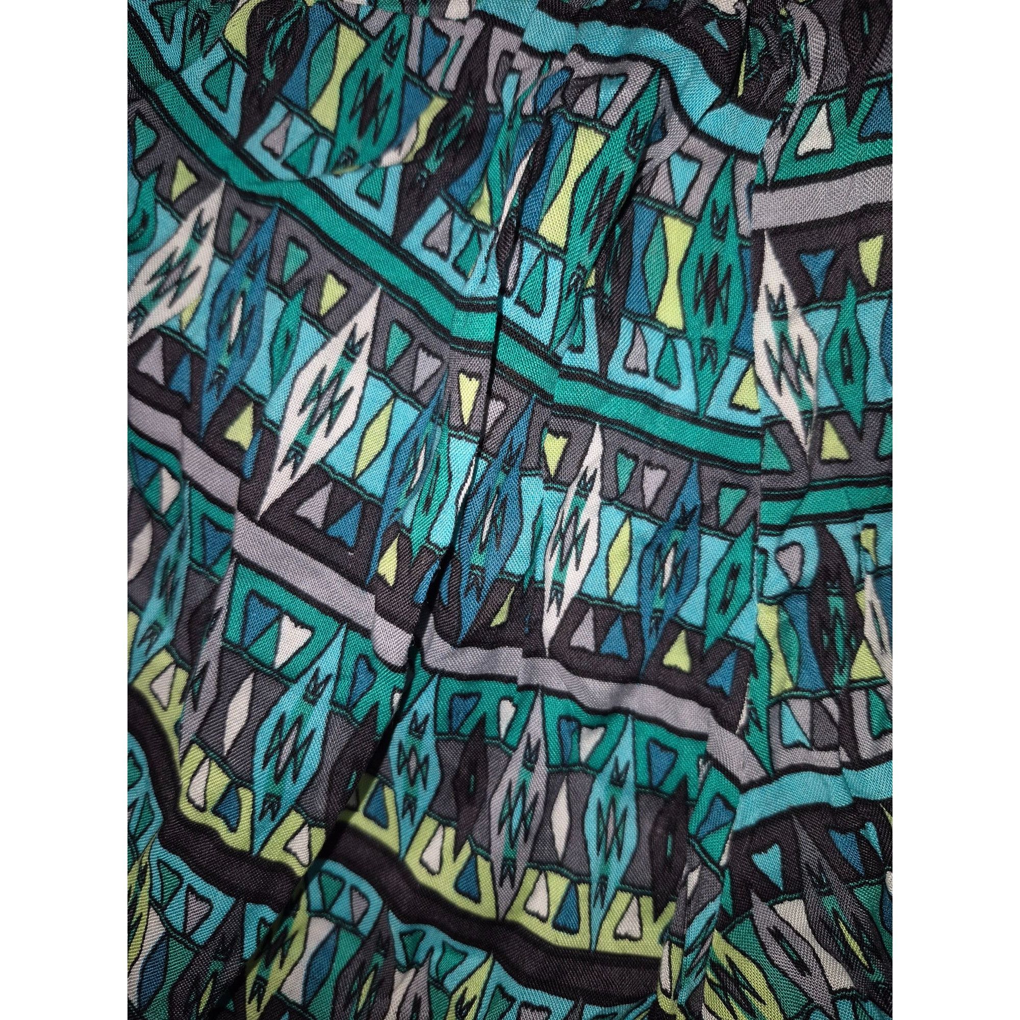 Other Women's Patterned Green & Blue Shorts Small Size ONE SIZE - 6 Thumbnail