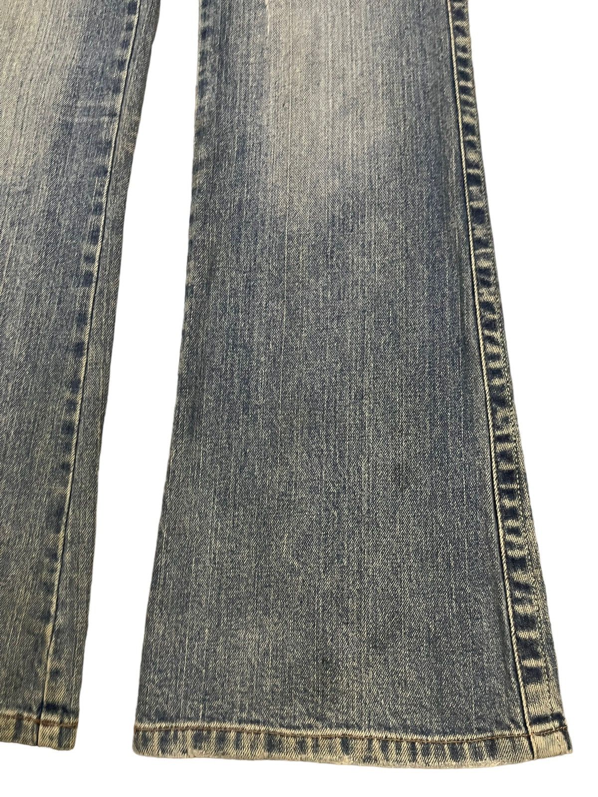 Hysteric Glamour Vintage Japanese Brand Faded Wash Style Flare Jeans Size 28" / US 6 / IT 42 - 6 Thumbnail