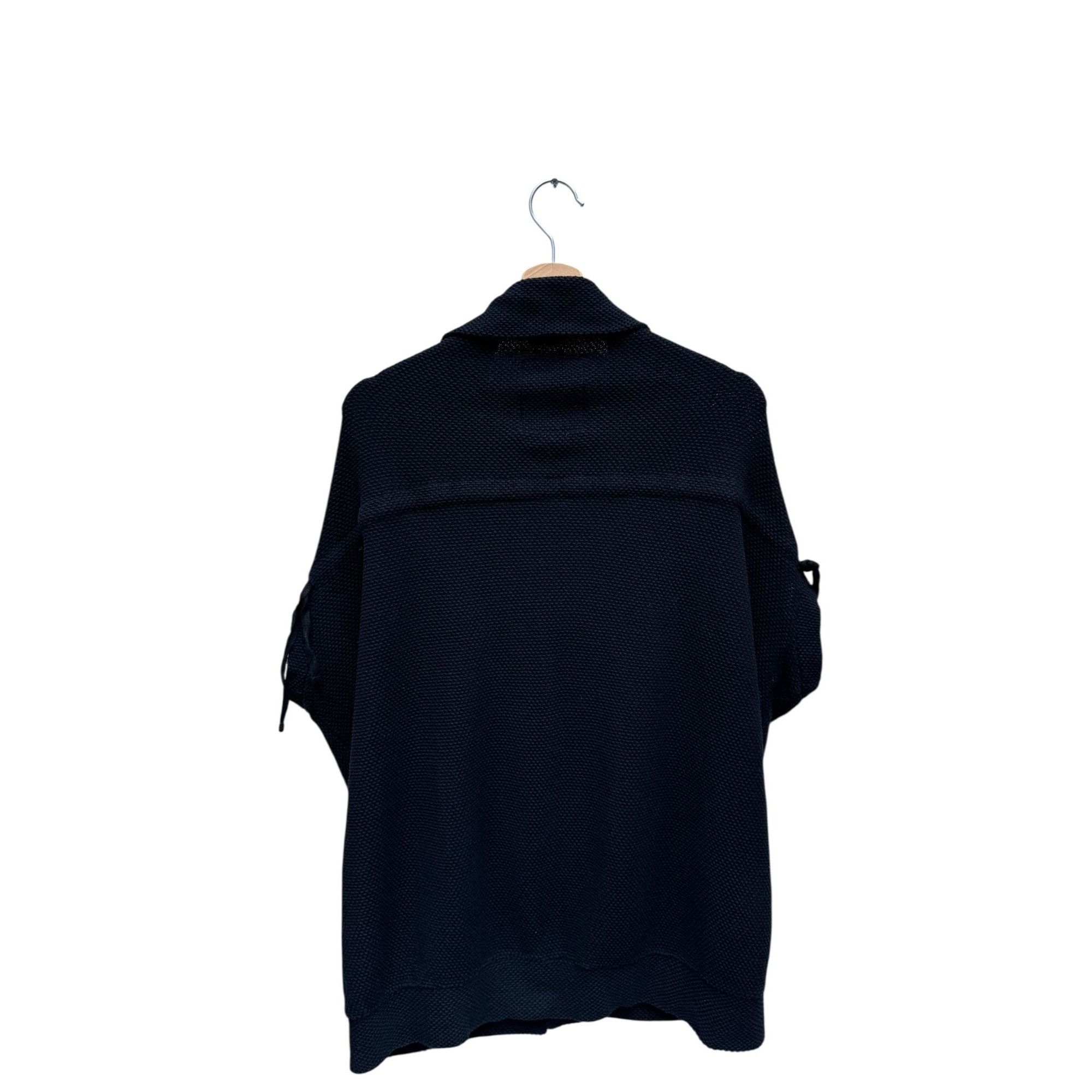 Yohji Yamamoto Black Knit Cotton Jacket Size M / US 6-8 / IT 42-44 - 5 Thumbnail