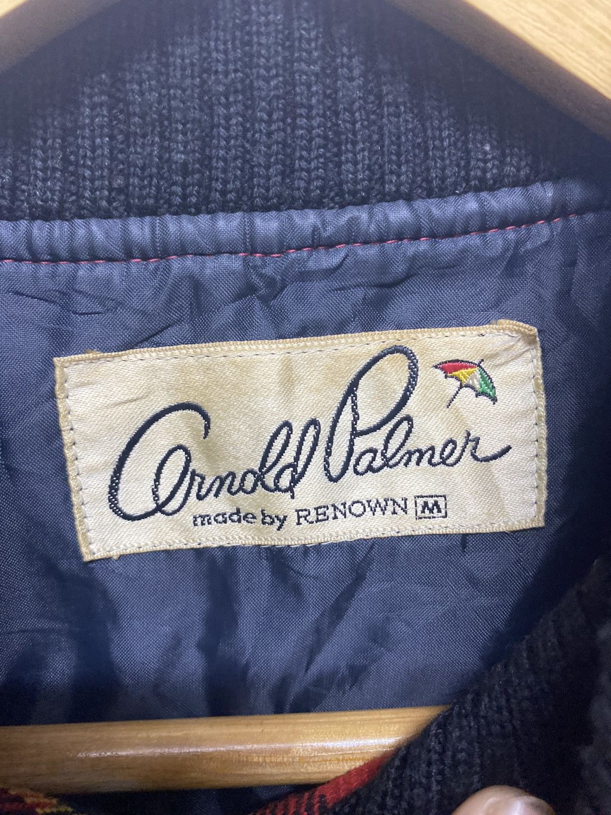 Japanese Brand Vintage Arnold Palmer by Renown Wool Plaid Bomber Jacket Size US M / EU 48-50 / 2 - 11 Thumbnail