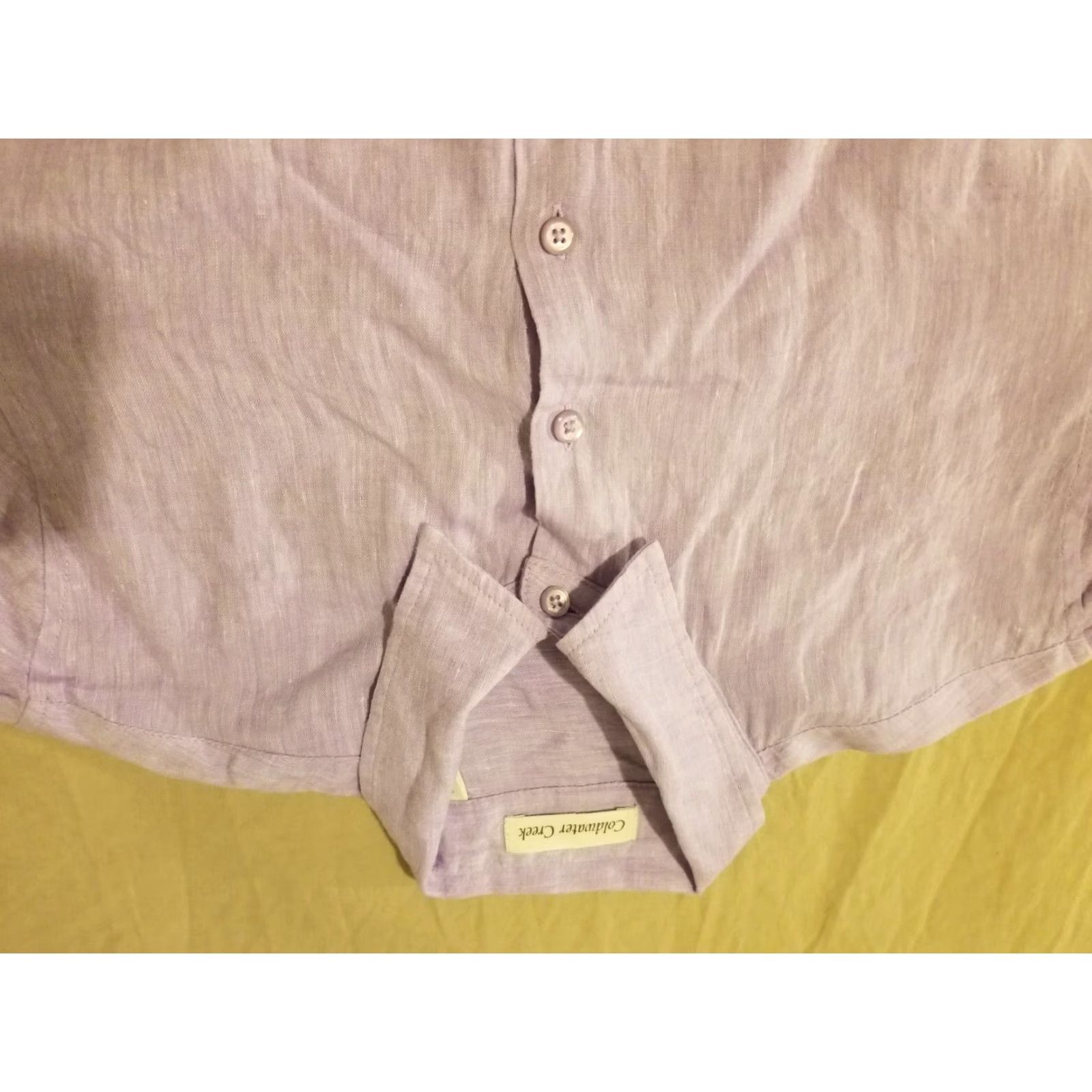 Coldwater Creek VINTAGE Coldwater Creek Blouse Shirt Womens PL Purple Linen Short Dress Size L / US 10 / IT 46 - 2 Thumbnail