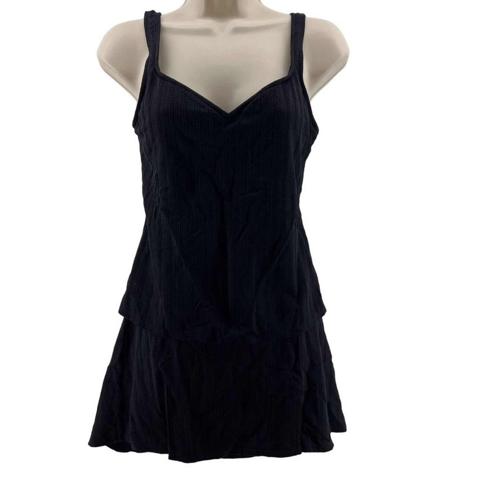 Jantzen Jantzen Black Textured Tankini 3 PC Set Size 8 Size M / US 6-8 / IT 42-44 - 1 Thumbnail