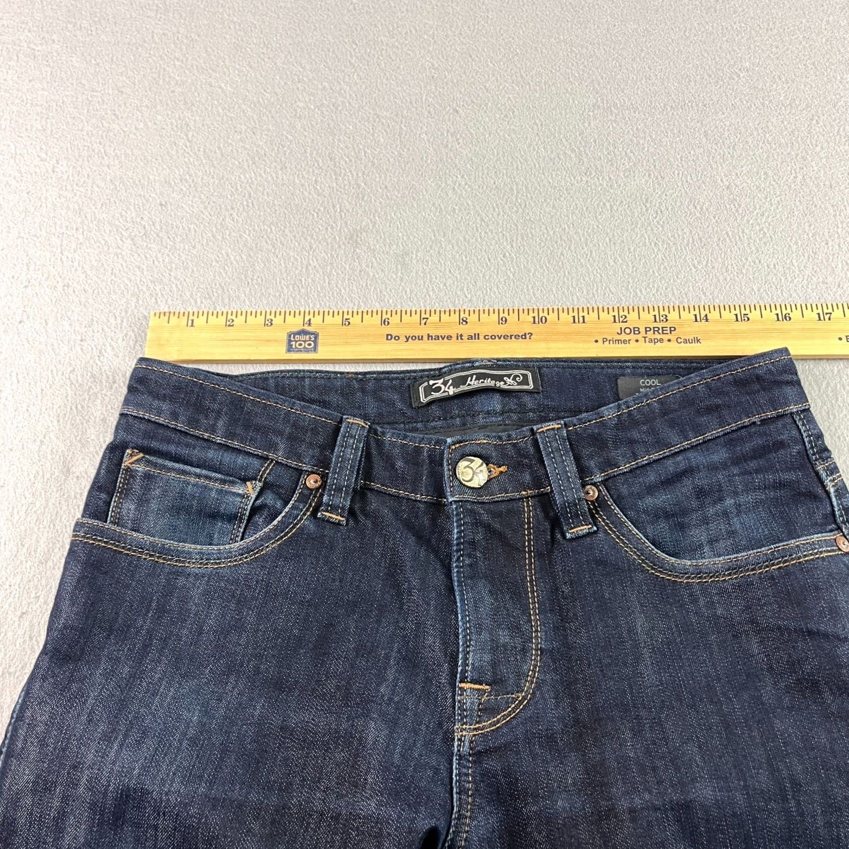 Vintage VINTAGE 34 Heritage Jeans Mens 30x34 Blue Dark Wash Denim Tapered Regular Mens Size US 30 / EU 46 - 6 Thumbnail