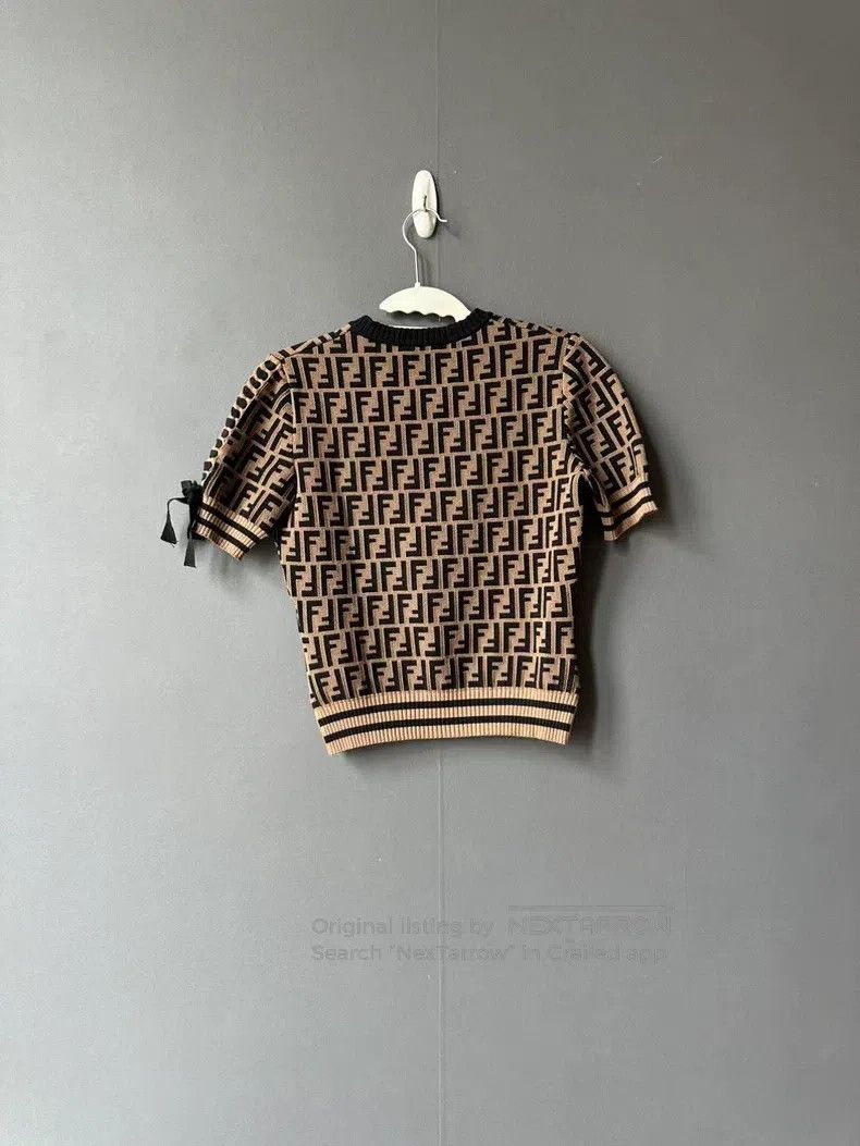 Fendi Fendi All-over printed knit short-sleeve Size XS / US 0-2 / IT 36-38 - 2 Thumbnail