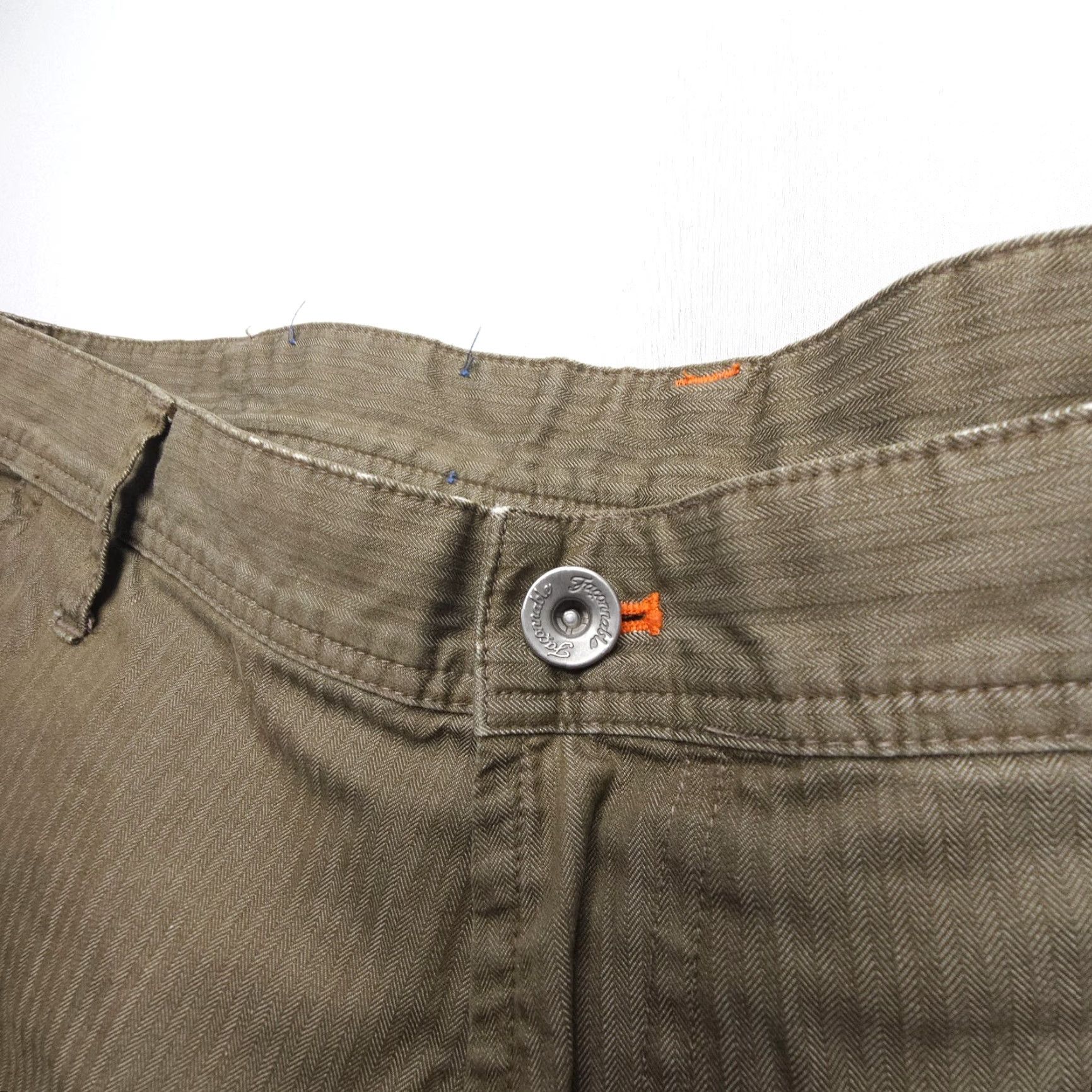 Faconnable Vtg Façonnable Cargo Shorts Mens 35 Brown Herringbone Cotton Flap Pockets Y2K Size US 35 - 4 Thumbnail