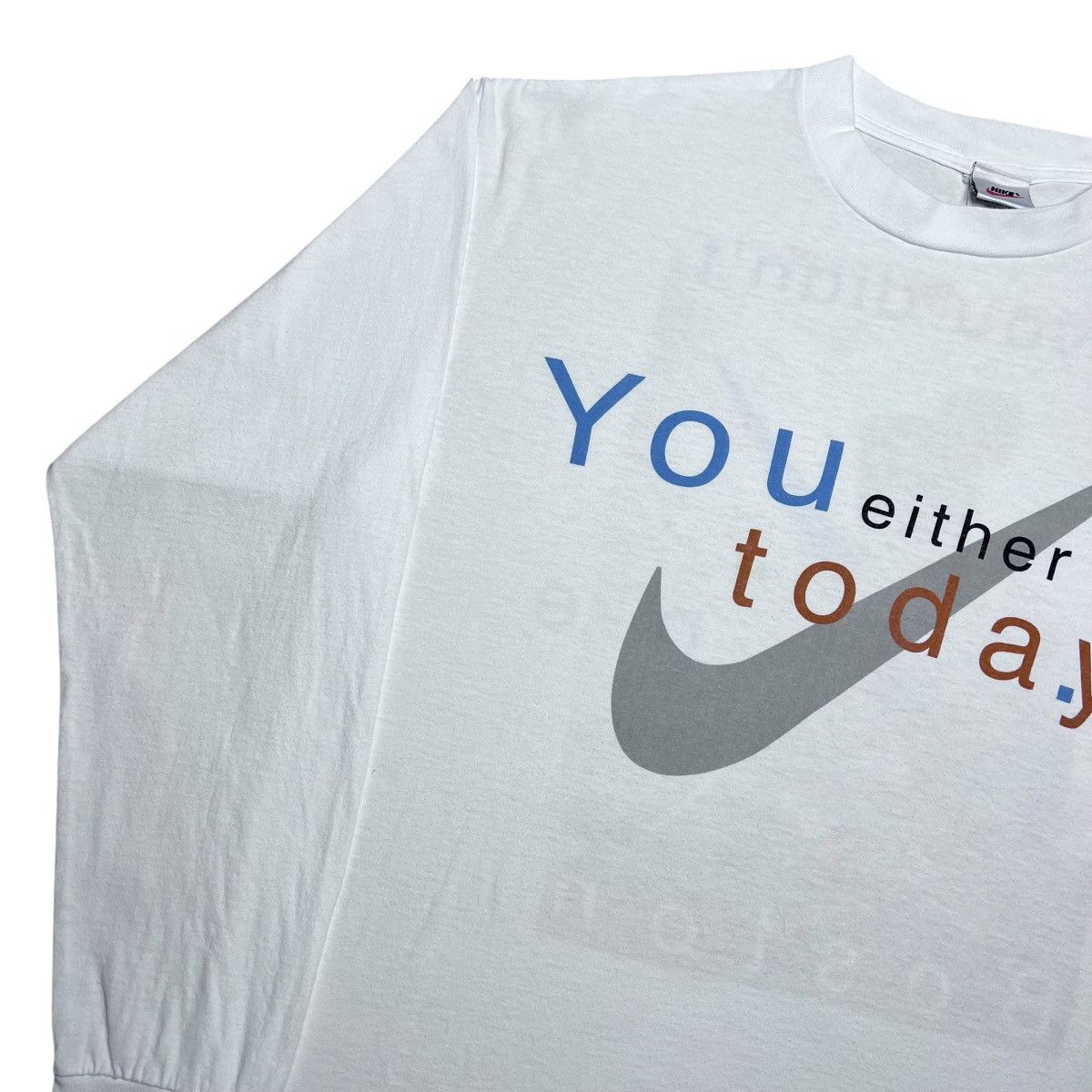 Nike 1990s Nike You Either Ran Today Or You Didn’t Boston T-Shirt Size US XL / EU 56 / 4 - 15 Thumbnail