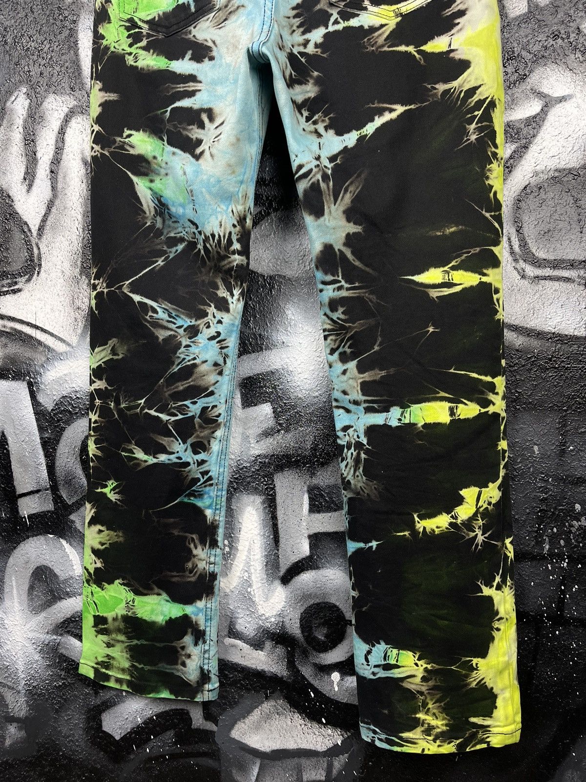 Jaded London Jaded London Tie-Dye Blue/Green Boyfriend Fit Women’s Jeans Size 26" / US 2 / IT 38 - 10 Thumbnail